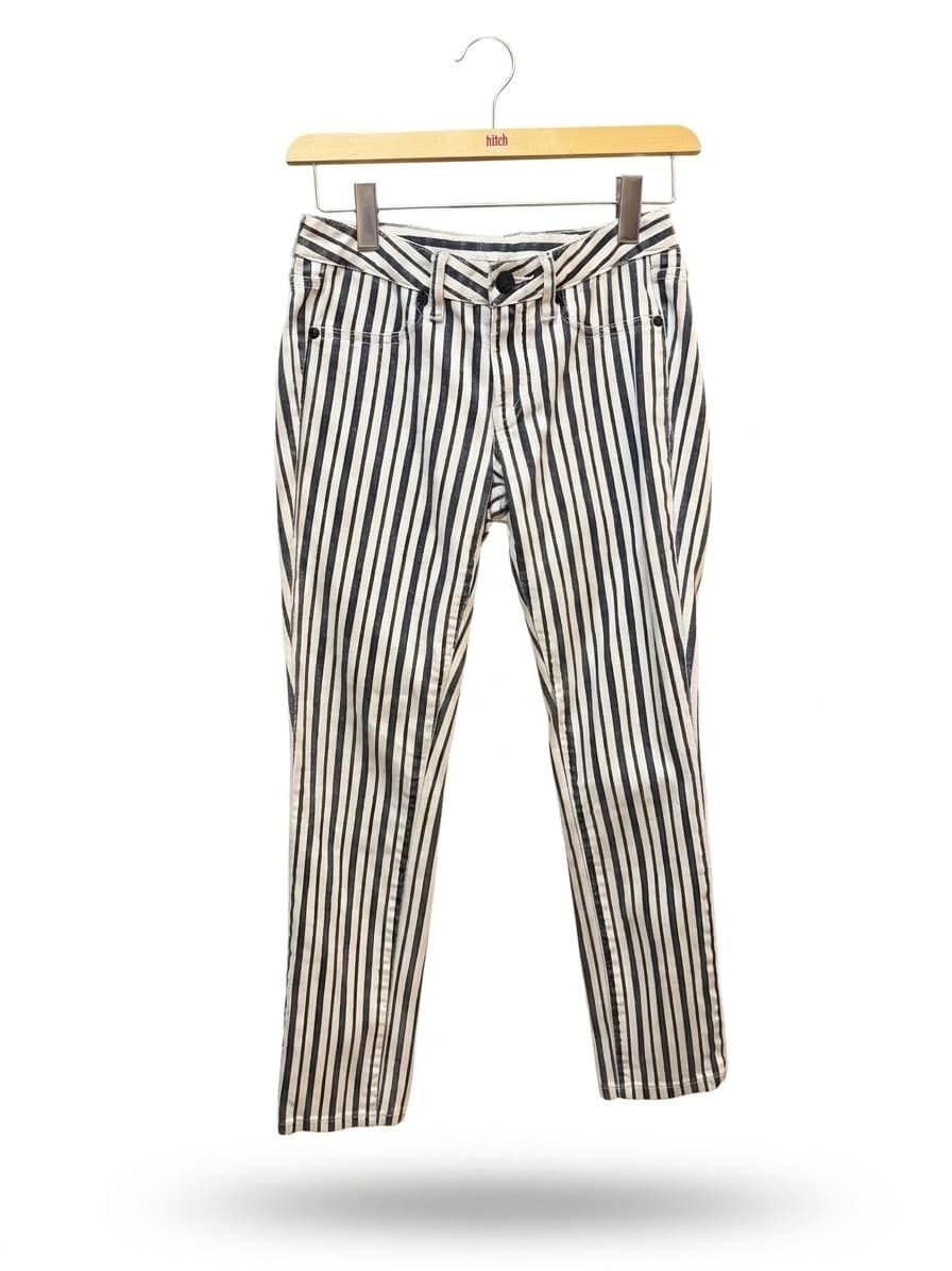 Zara Striped High-Waist Pants