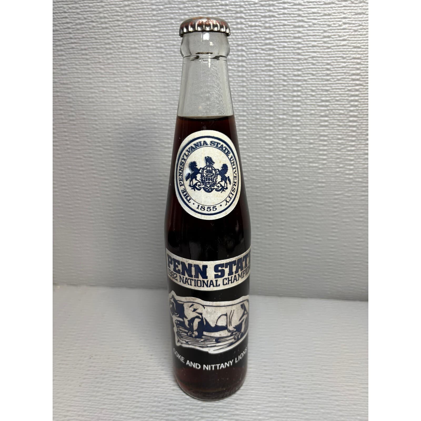 Vintage Penn State 1982 National Championship Coca-Cola 10oz Sealed Glass Bottle