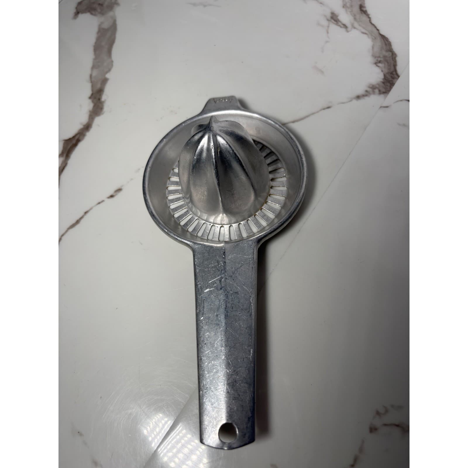 Vintage Foley Aluminum Hand Juicer Reamer Silver Manual Citrus Squeezer
