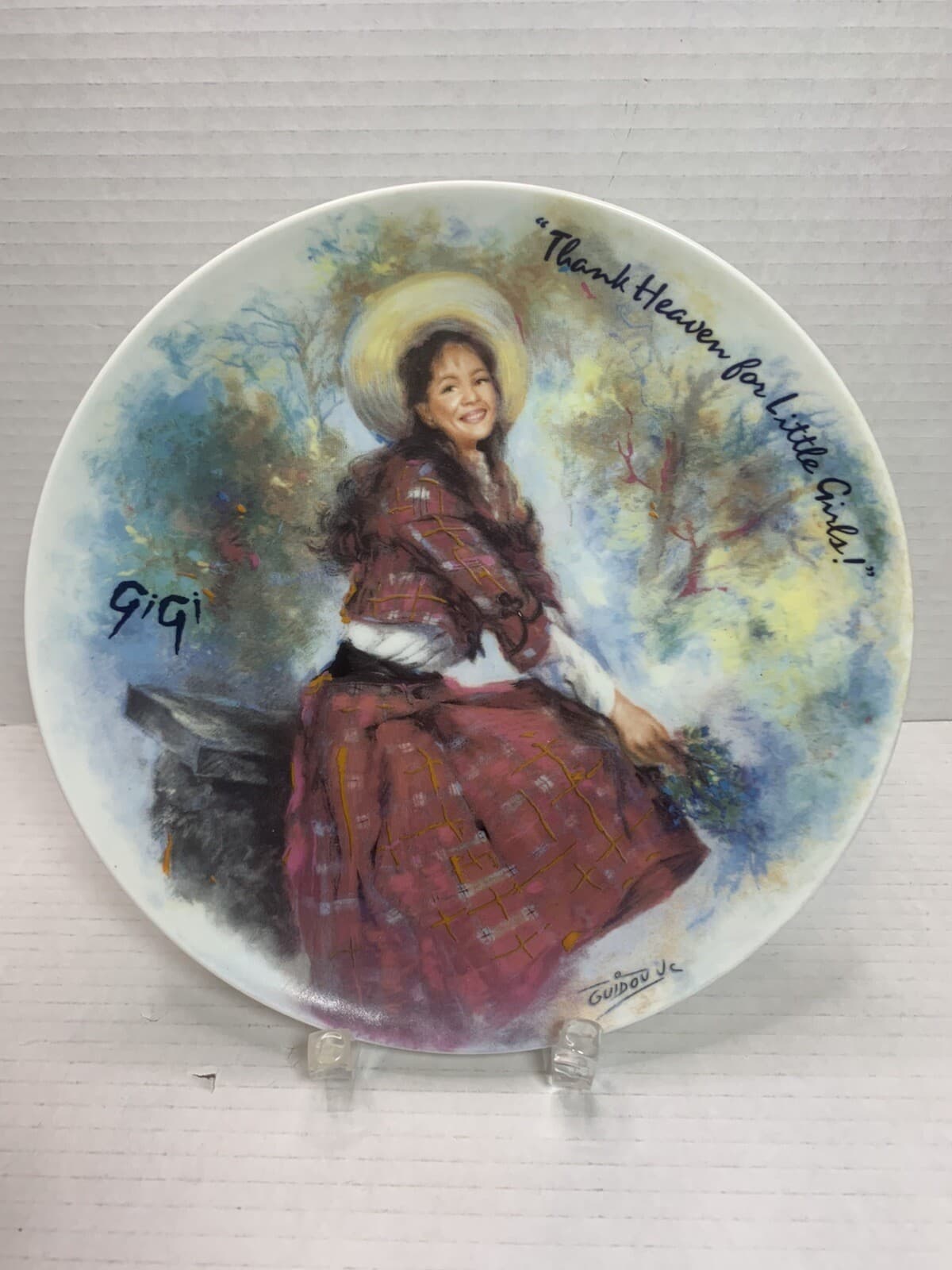 GIGI D'Arceau-Limoges Collector's Plate 1985 Thank Heaven for Little Girls /COA