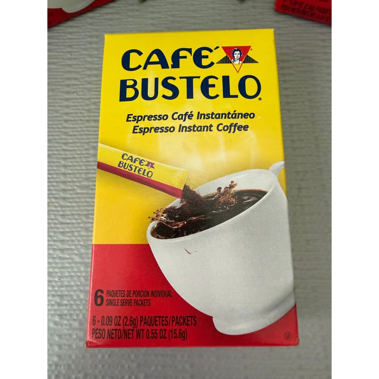 Cafe Bustelo Espresso Instant Coffee 6 Boxes of 6 Single Serve Packets 36 Total
