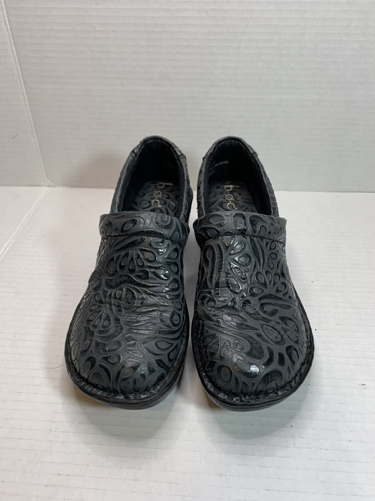BOC Born Concept Shoes Womens 6 M Peggy Embossed Clogs Slip On