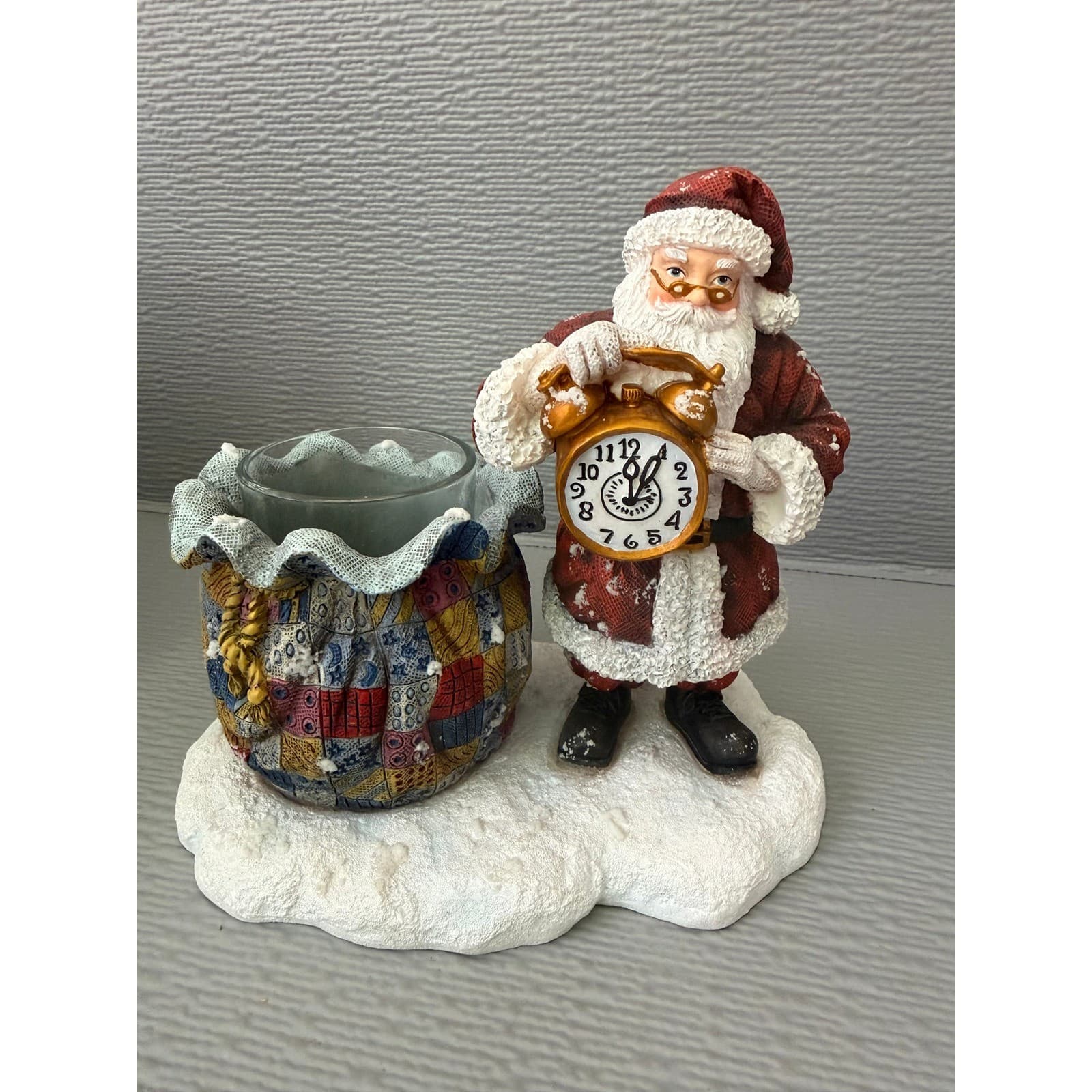 Lang Candles Time for Santa Figural Candle Holder Sherri Buck Baldwin