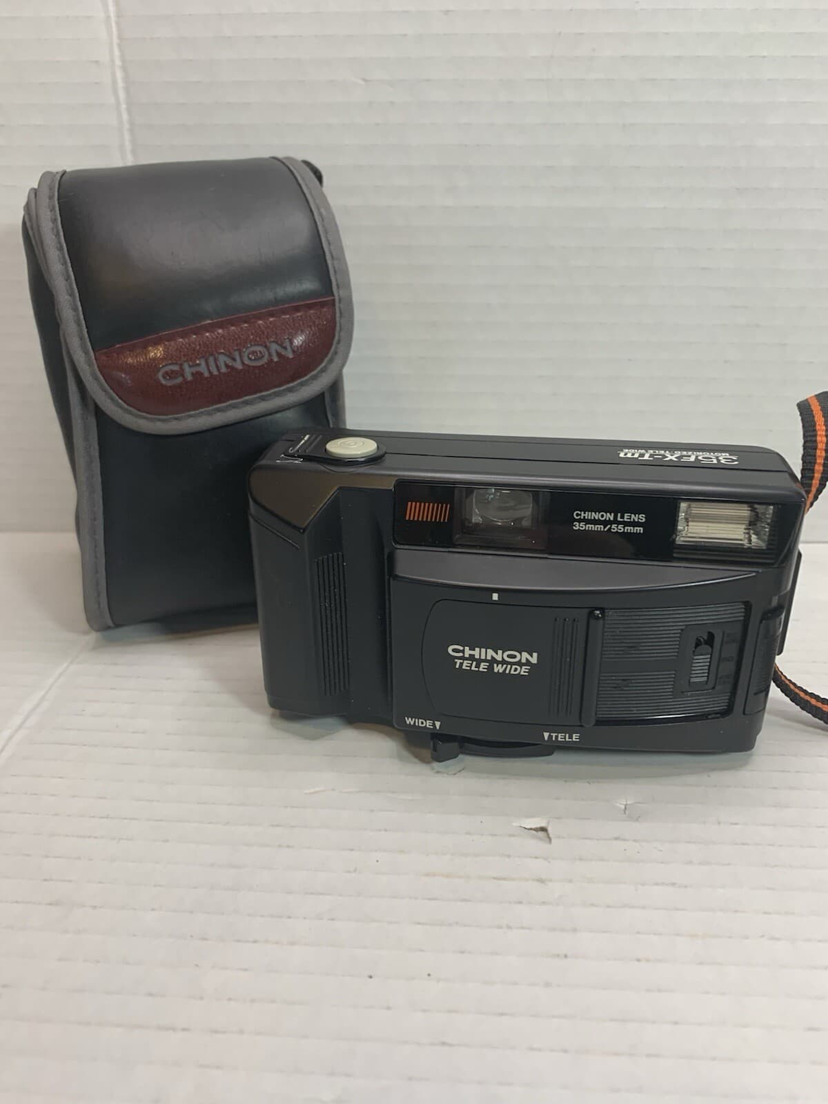 Vintage Chinon Tele Wide 35FX-Tm 35m/55mm Lens Film Camera Motorized -Tested