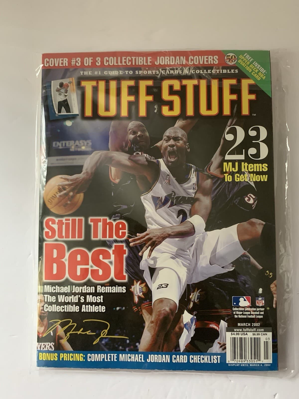 TUFF STUFF Magazine March 2002 | Michael Jordan Cover | Washington Wizards | NBA
