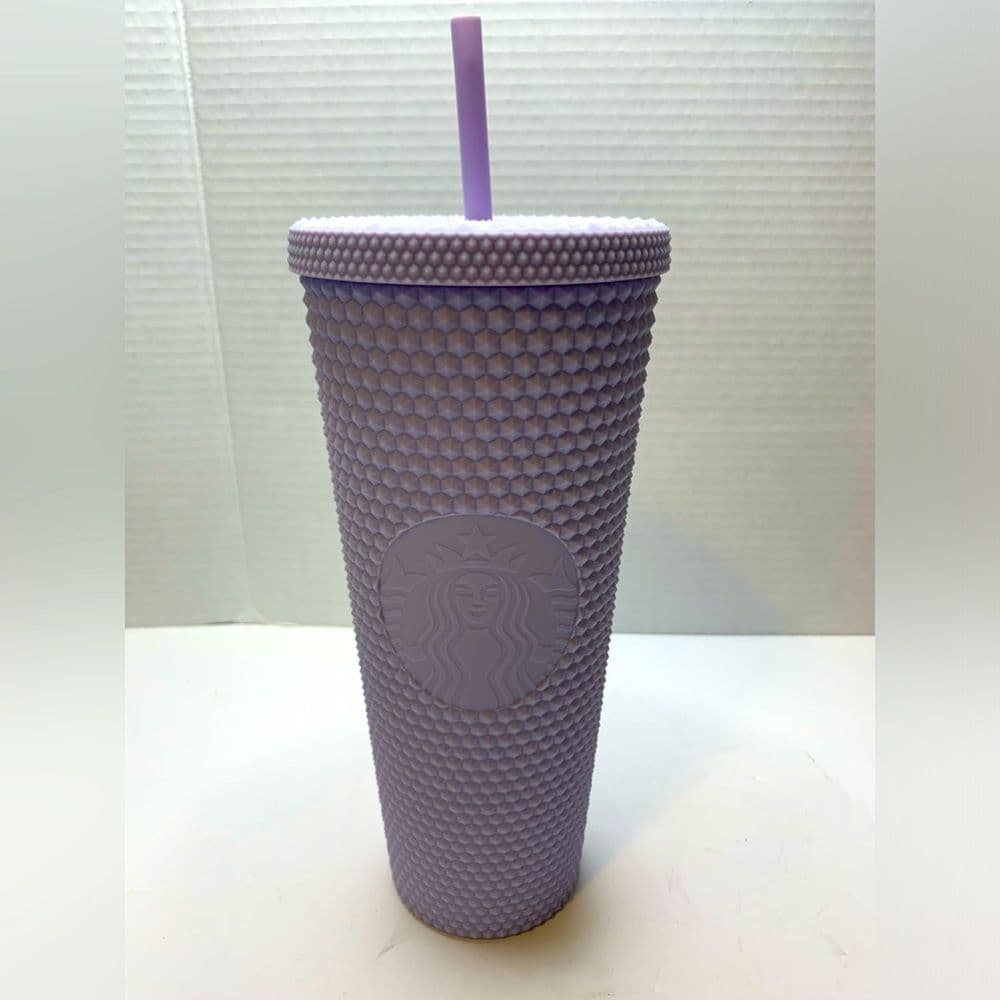 STARBUCKS /2021 Icy Lavender purple matte studded 24 OZ Venti Tumbler /New
