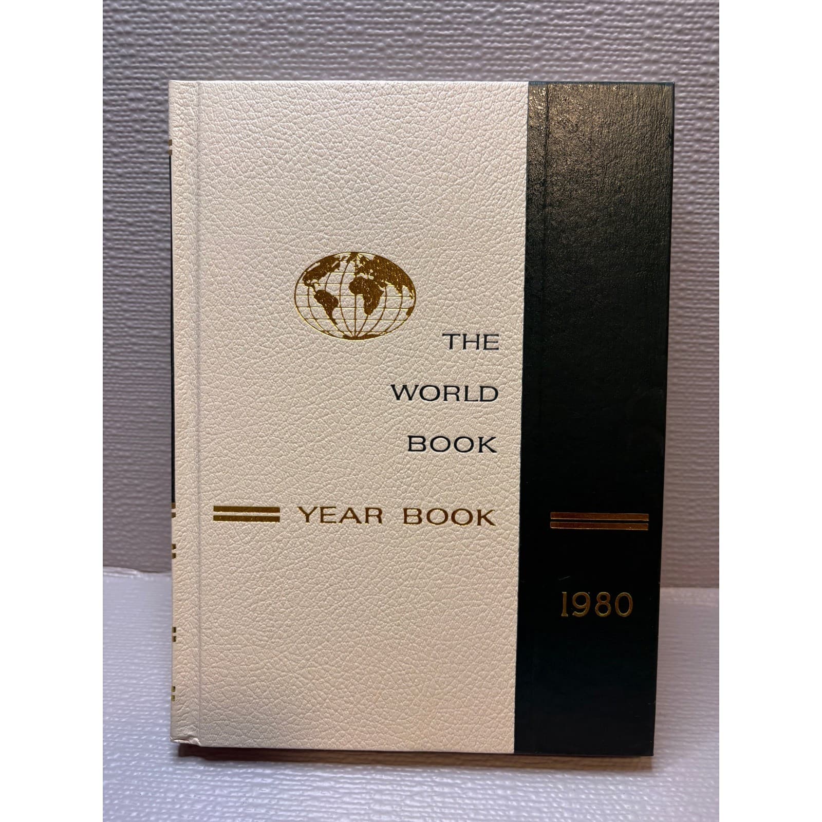 The 1980 World Book Year Book Review of Events of 1979 Vintage Hardcover Cream