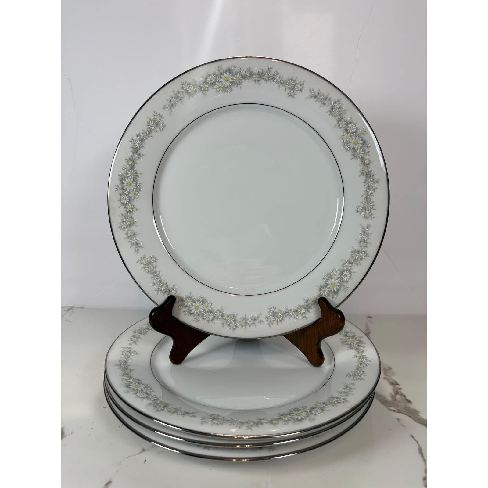 Set of 4 Vintage Noritake Donegal Fine China Dinner Plates Japan 10.5"