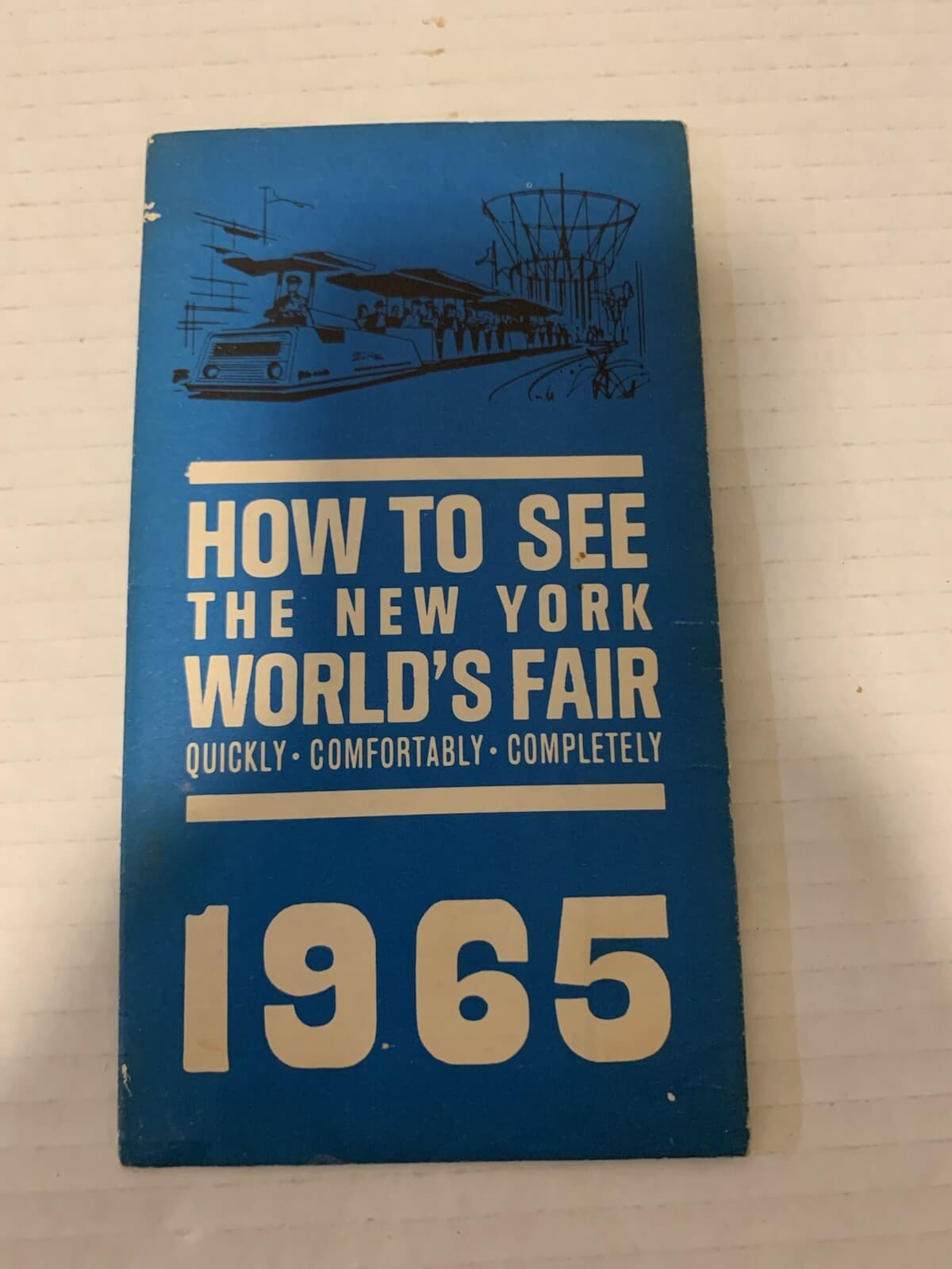 1965 Greyhound HOW TO SEE THE NEW YORK WORLD'S FAIR Fold-Out Map & Planner