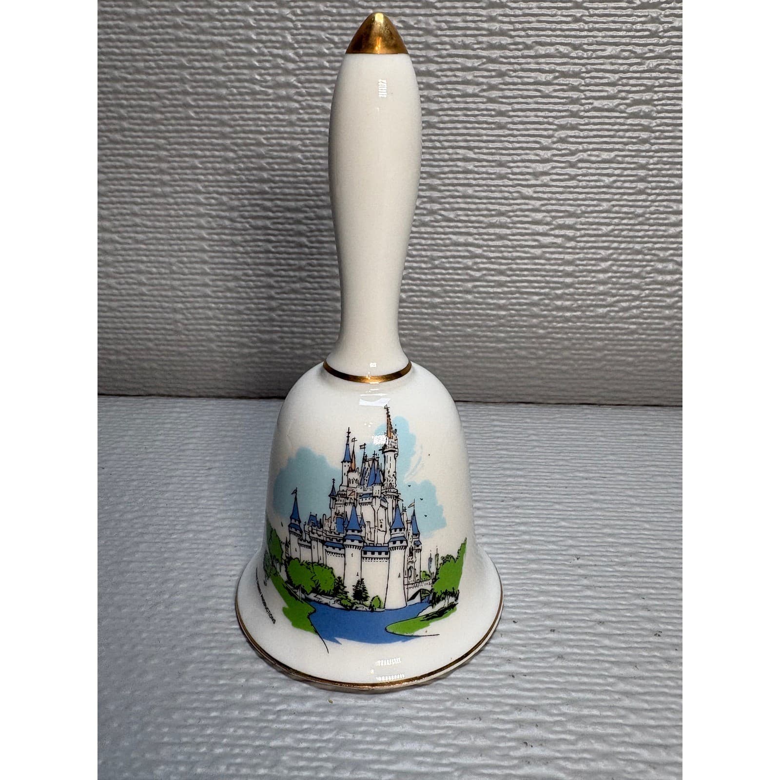 Vintage Walt Disney World Cinderella Castle Ceramic Souvenir Bell Made in Japan