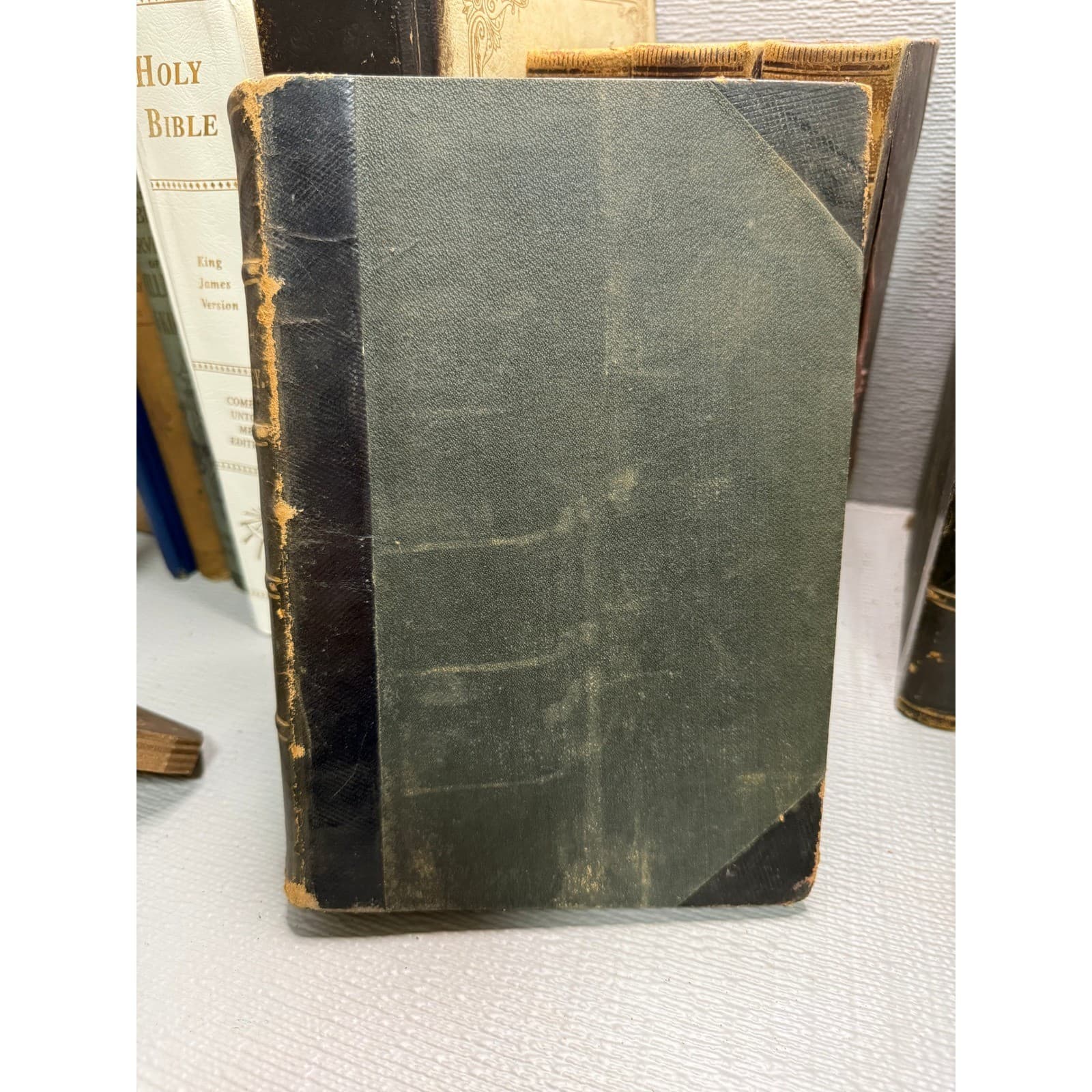 Antique 1880 National Repository Vol VII Leather Bound Illustrated History Book