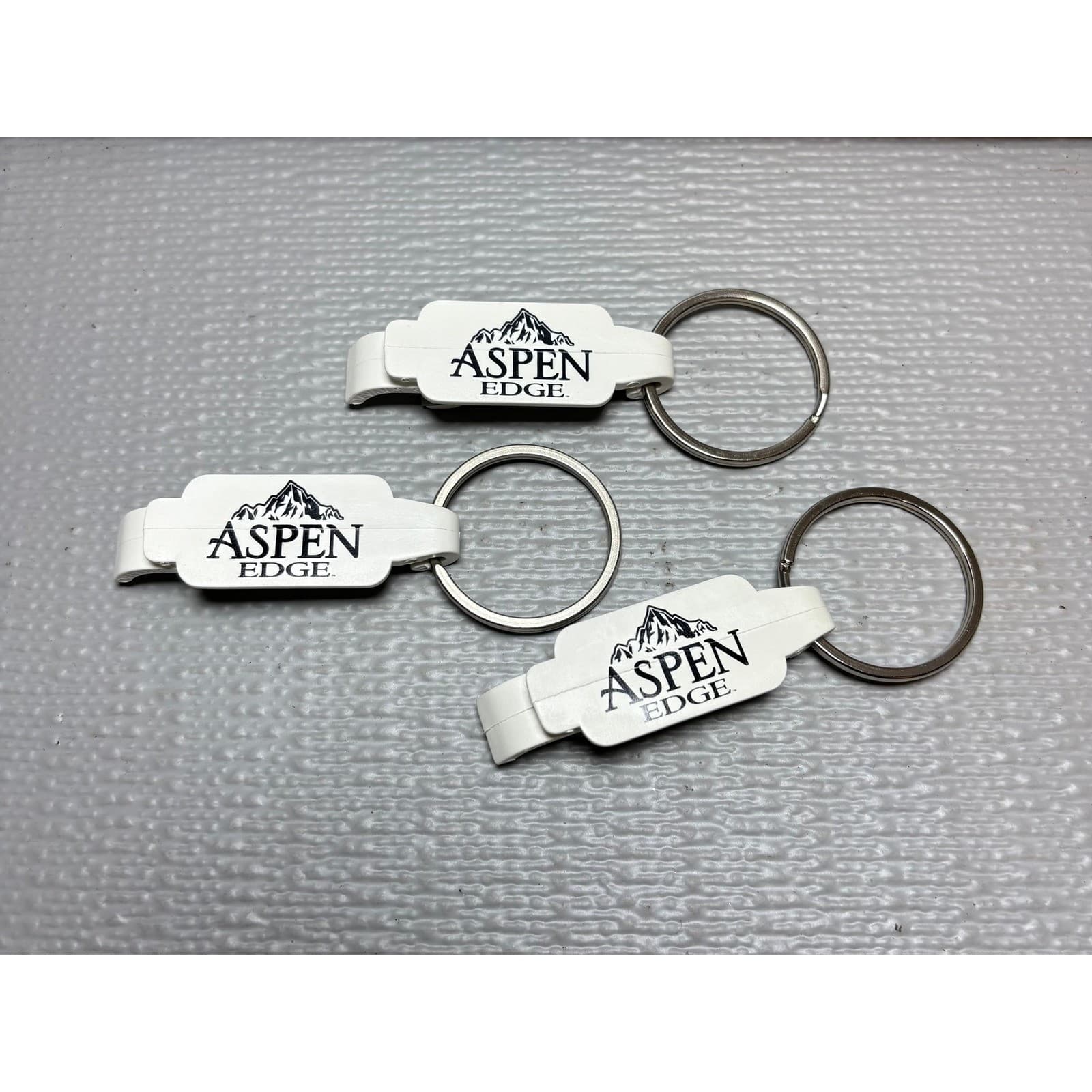 Set of 3 Aspen Edge Beer Bottle Opener Keychain White Mountain Logo Drive Sober