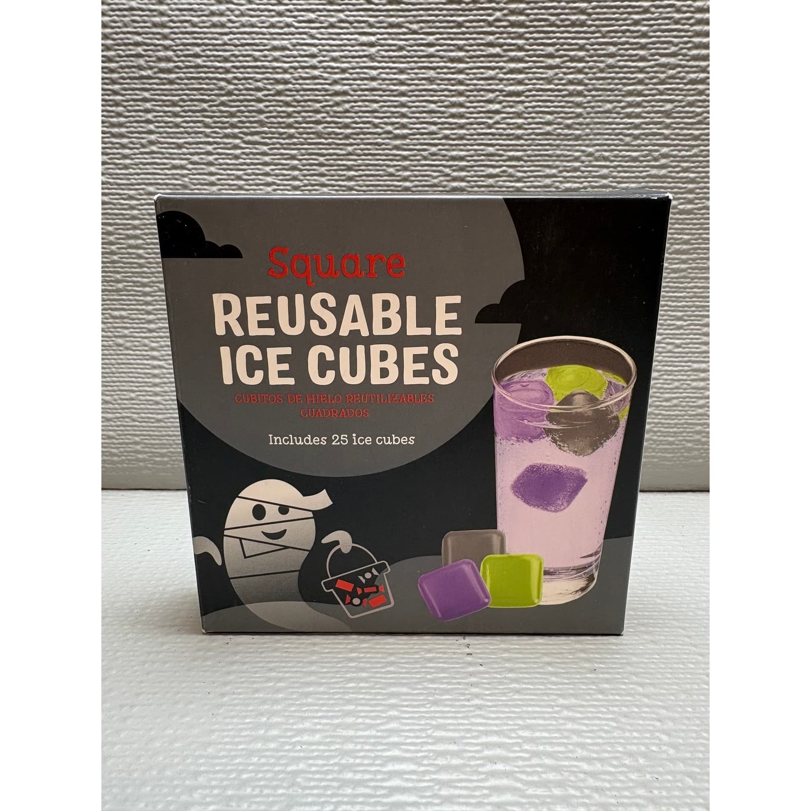Square Reusable Ice Cubes 25 Count Distilled Water Filled
