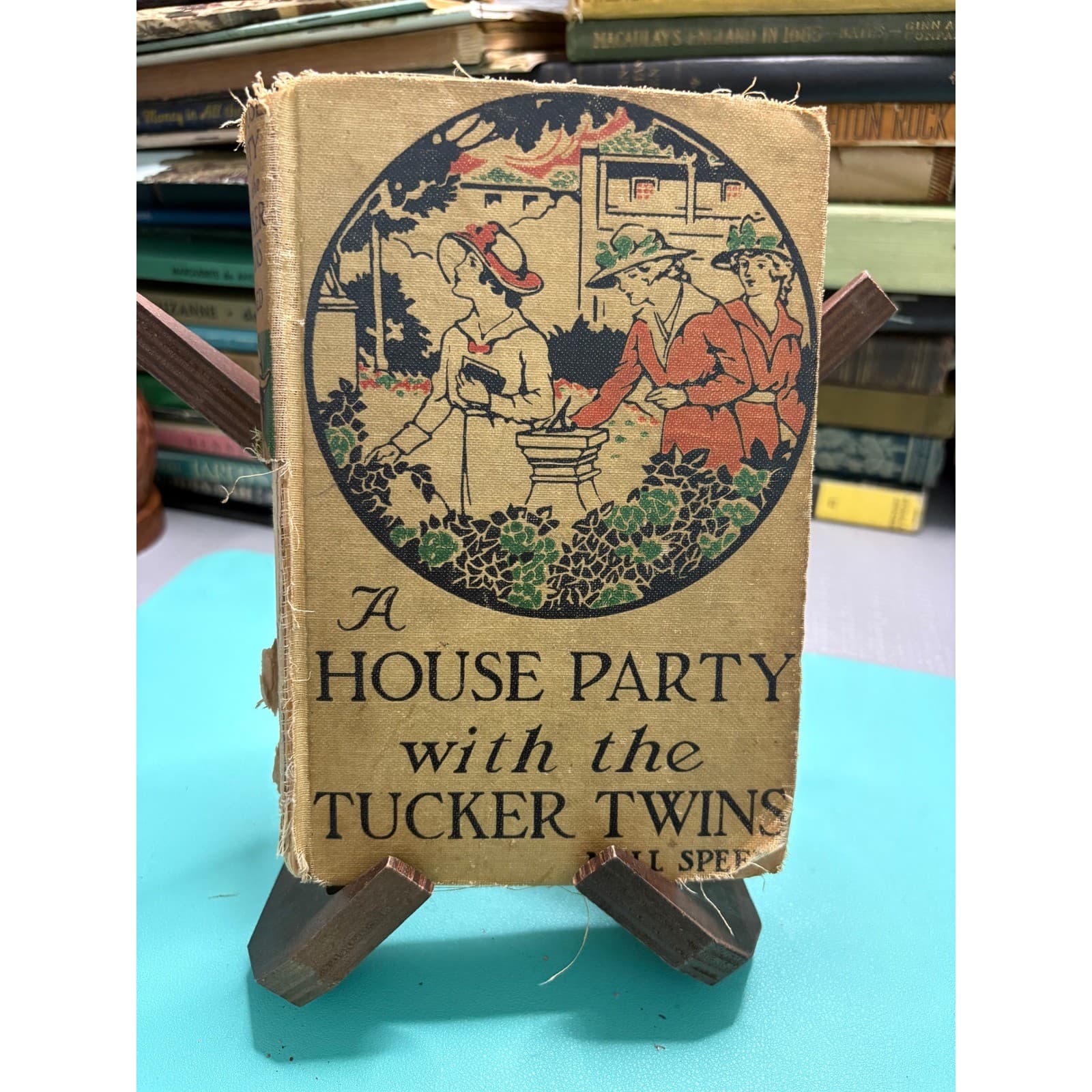 1921 A House Party with the Tucker Twins Nell Speed Antique Hardcover AL Burt Co