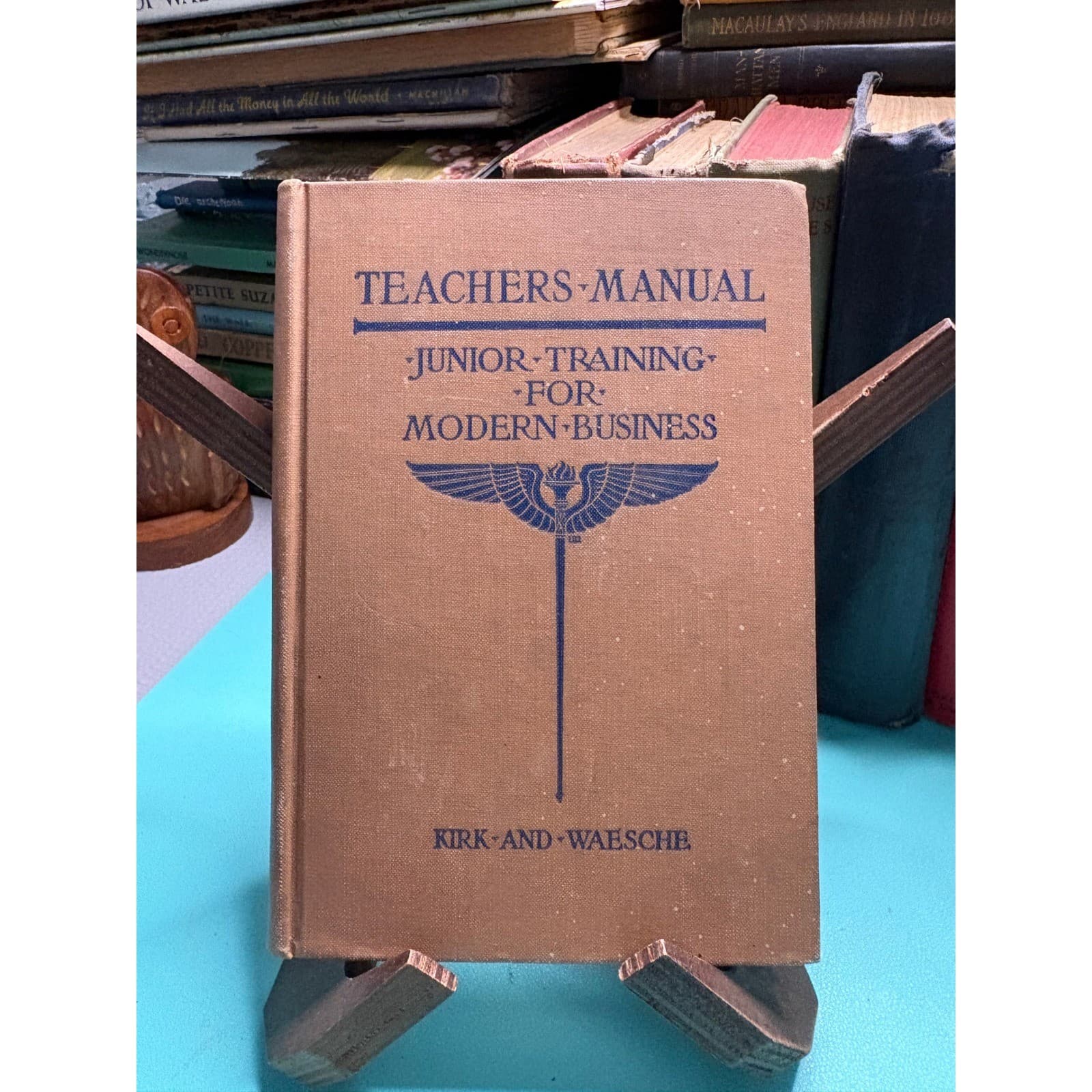 1927 Junior Training for Modern Business Teachers Manual Kirk Waesche Hardcover