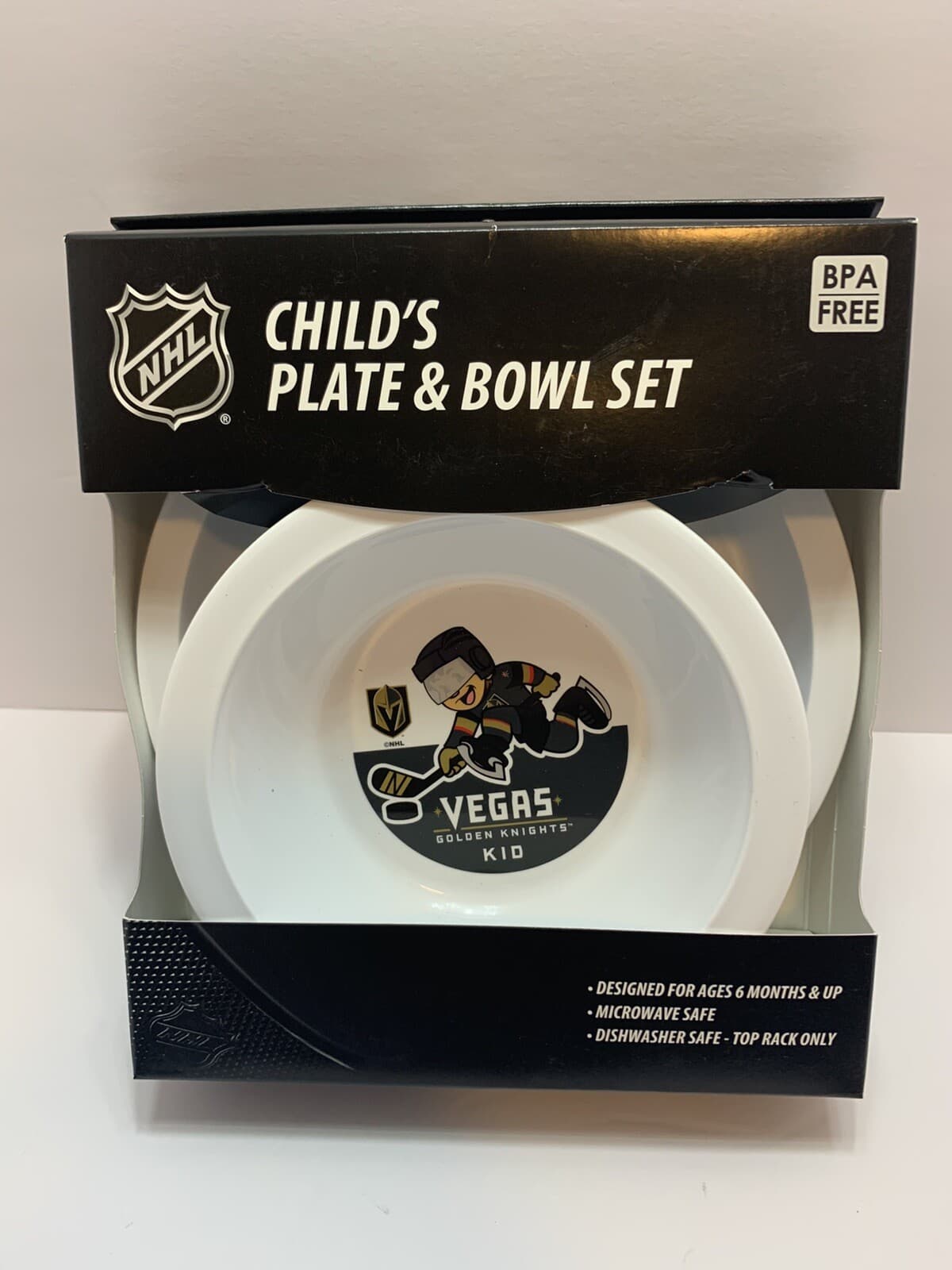 NHL Vegas Golden Knights Child's Plate & Bowl Set NHL kids Officially Licensed