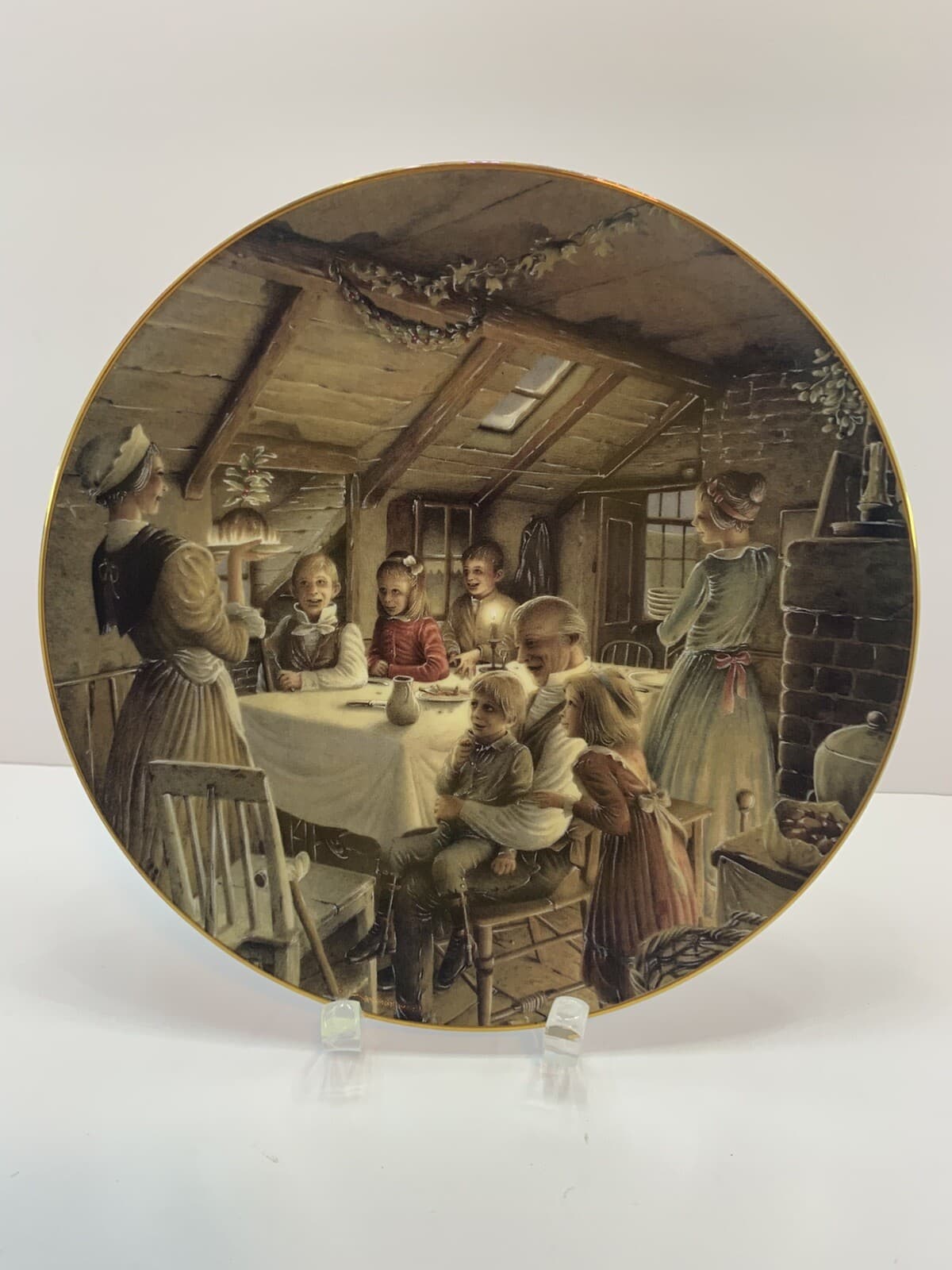 A Christmas Carol “Cratchit’s Christmas Pudding” Vintage 1991 SIGNED By Artist
