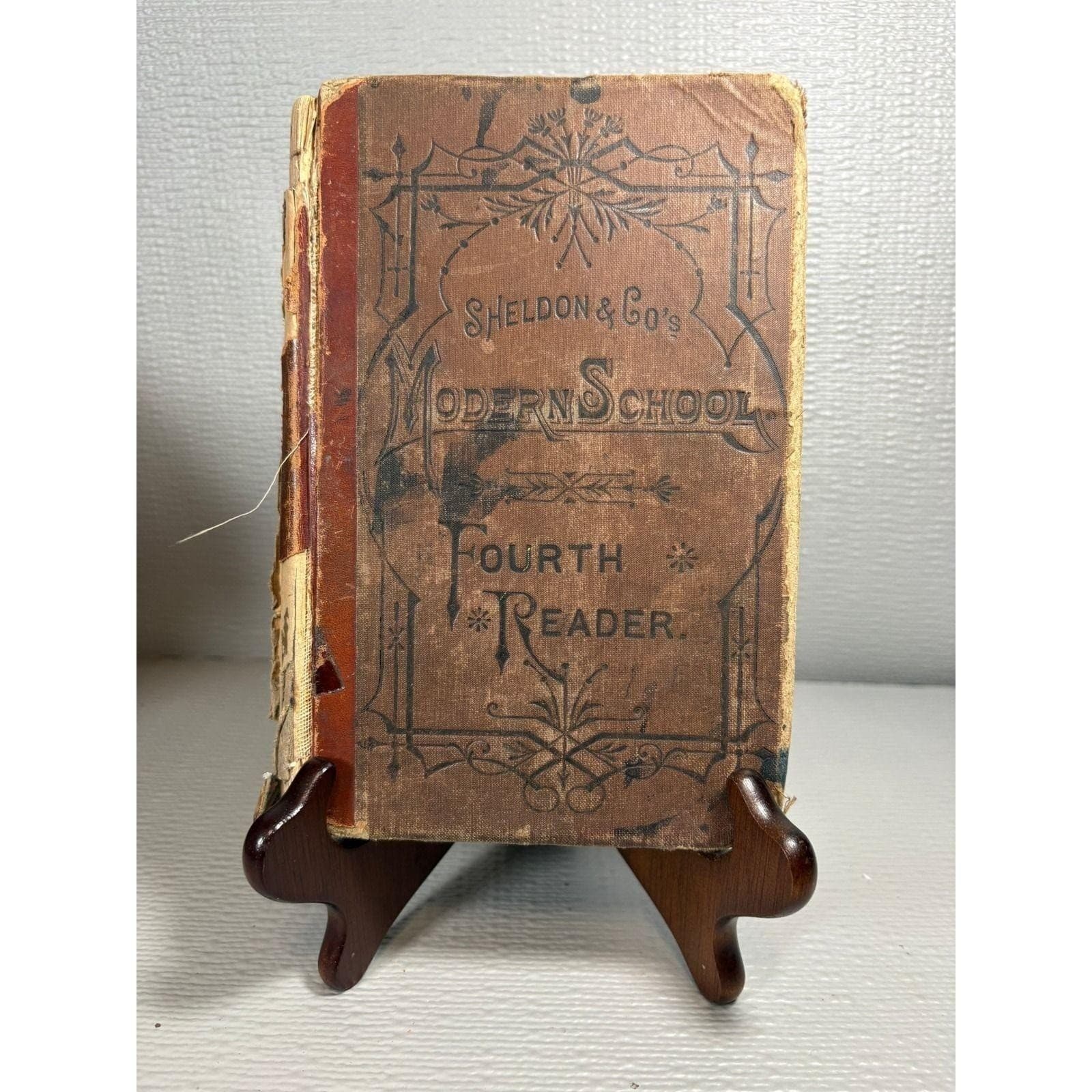 1882 Sheldon & Co Modern School Fourth Reader Scranton PA Antique History Book
