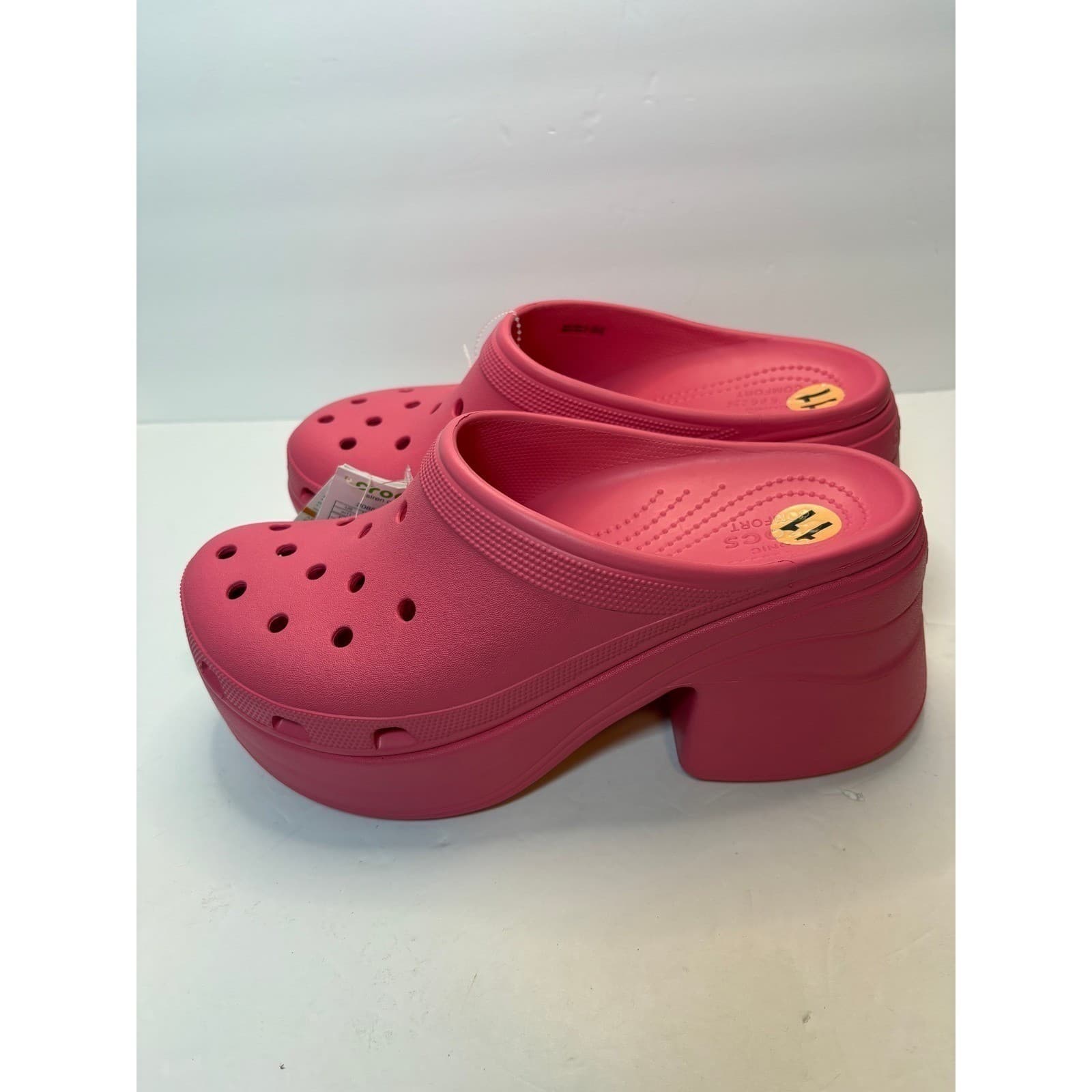 Crocs Siren Clog Juice Pink Platform High Heel Mules Mens size 11 NEW