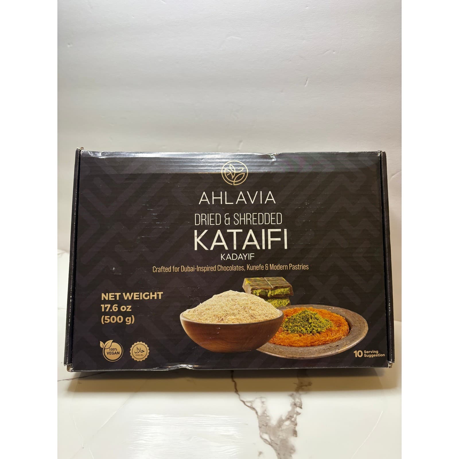 Ahlavia Dried Shredded Kataifi Pastry Dough for Dubai Chocolate Kunefe 500g