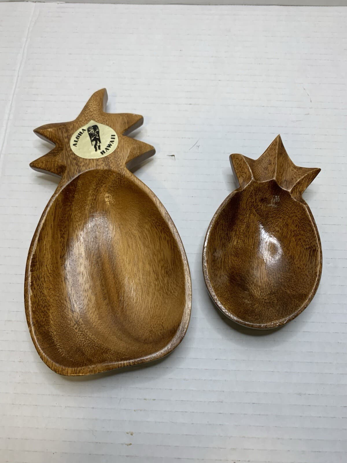 Vintage Monkey Pod Pineapple Bowl Dishes Made In Philippines