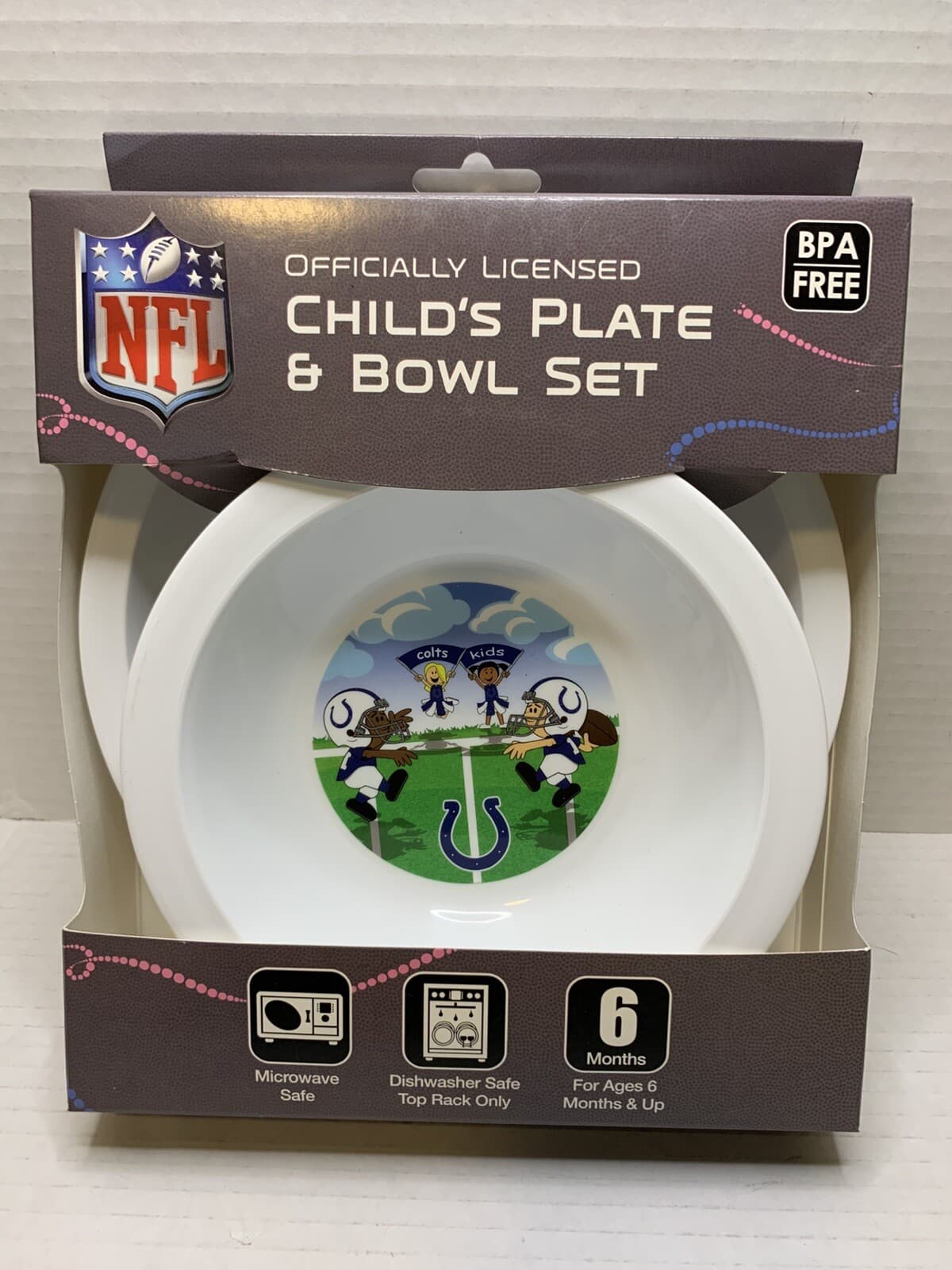 NFL Indianapolis Colts Child's Plate And Bowl Set NFL kids