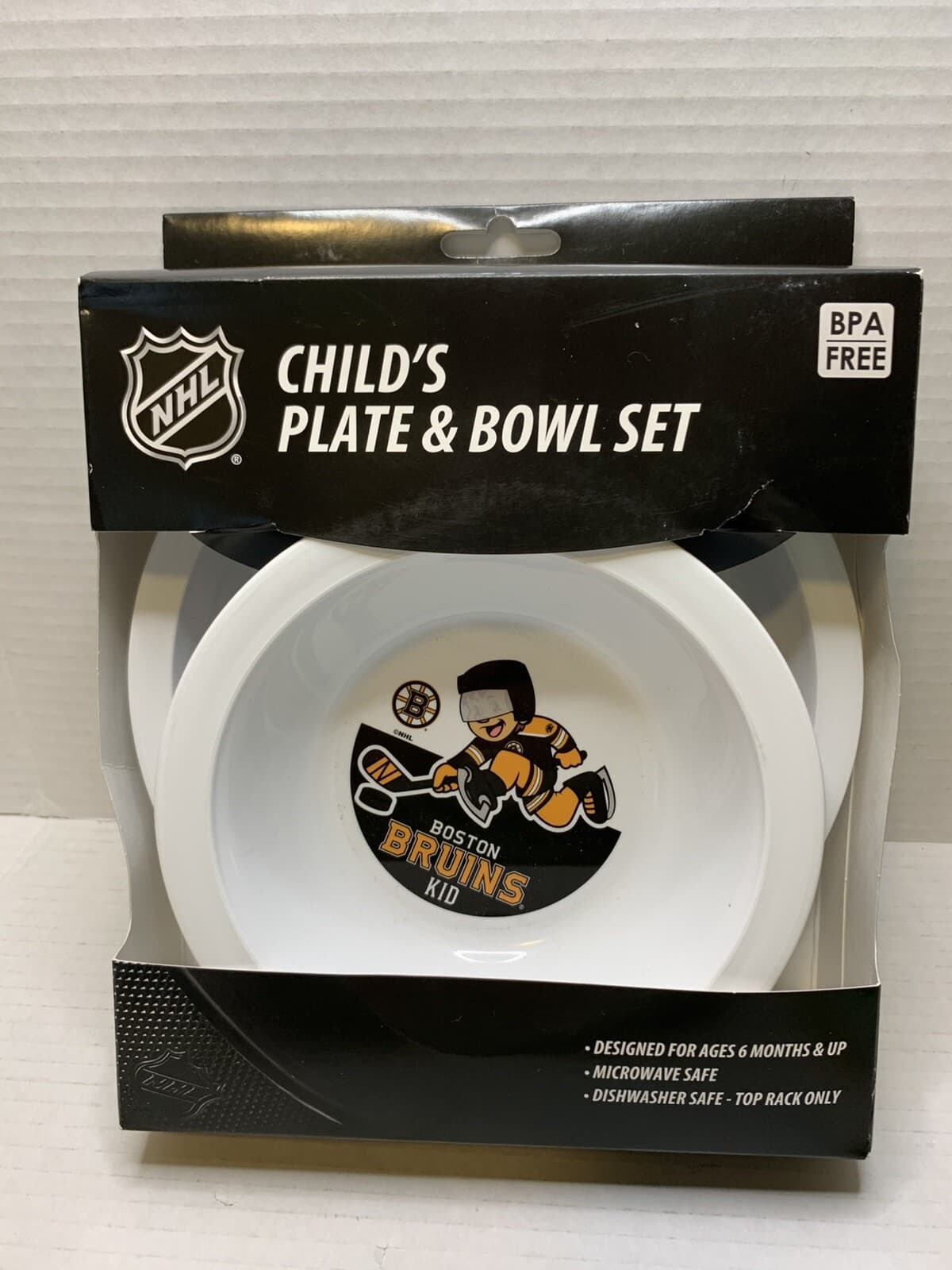 NHL Boston Bruins Child's Plate And Bowl Set NHL kids