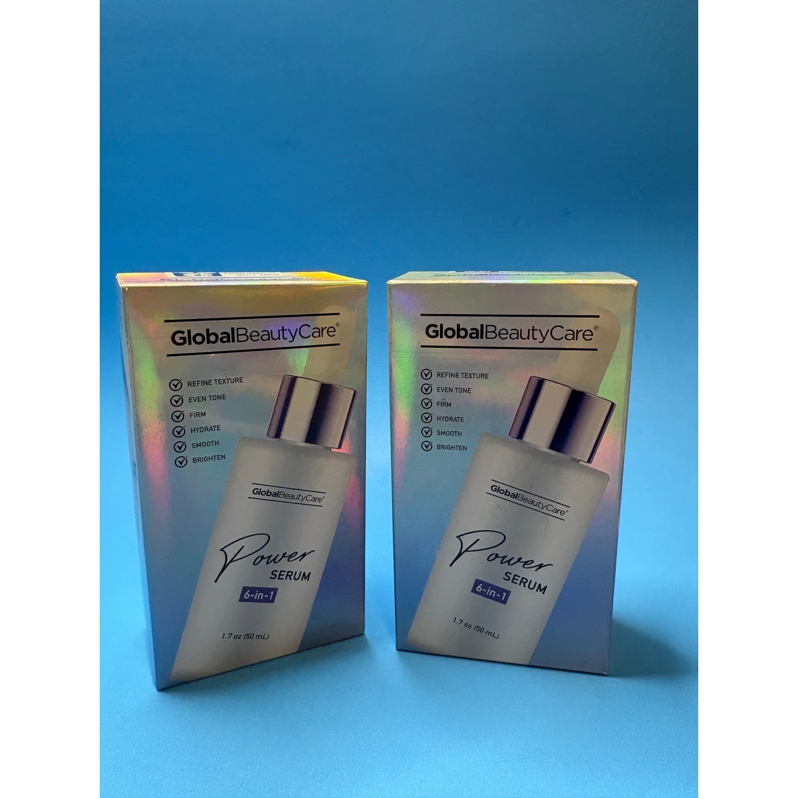 Global Beauty Care Power Serum 6-in-1 Skin Treatment 1.7 oz 50mL Lot of 2