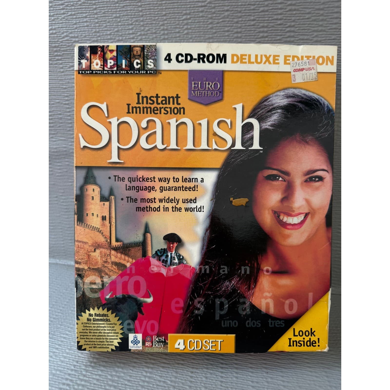 Topics Instant Immersion Spanish Deluxe Edition 4 CD-ROM Set Windows 95/98 PC