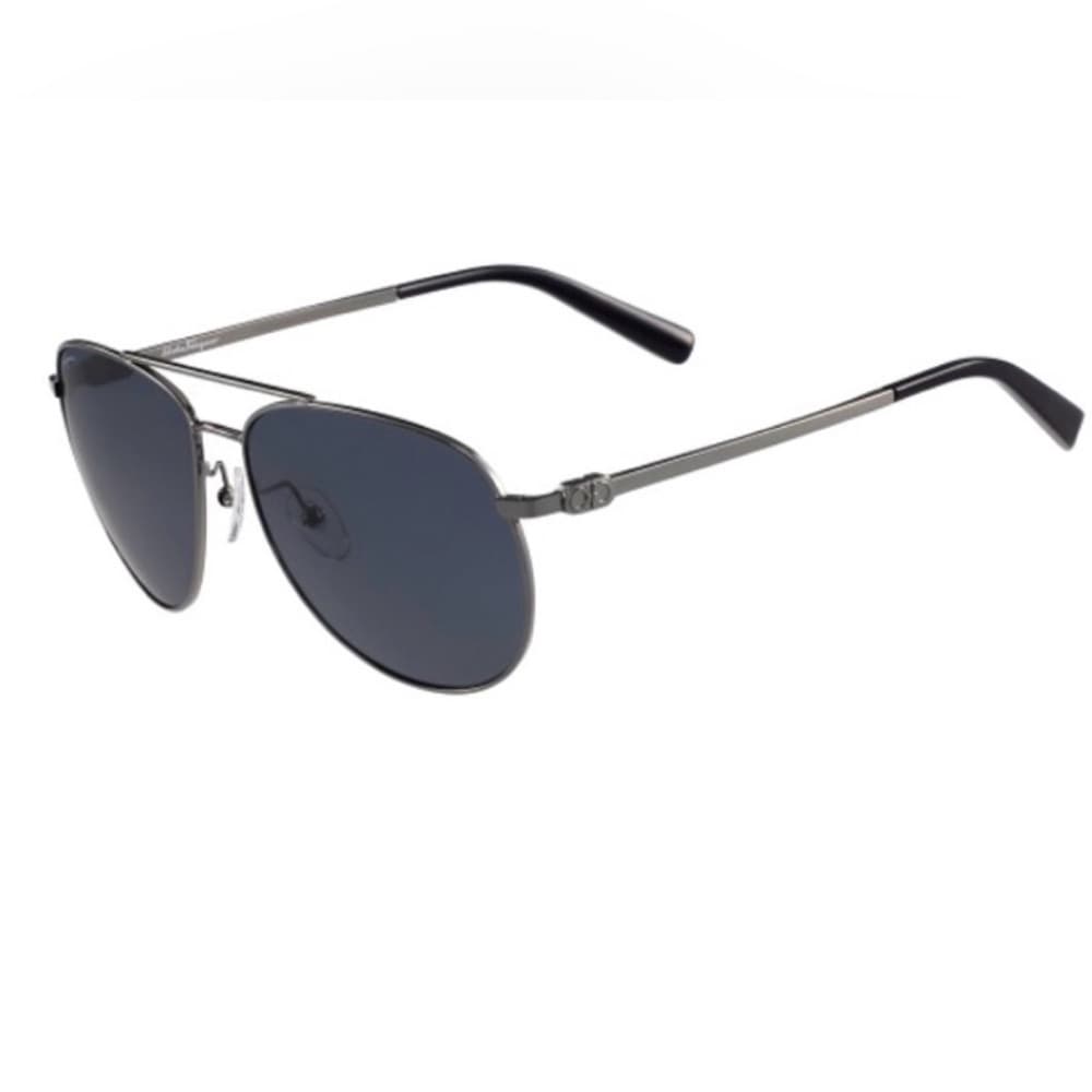 Salvatore Ferragamo SF157S Sunglasses 015 Dark Gun Aviator 60-15-140 Excellent