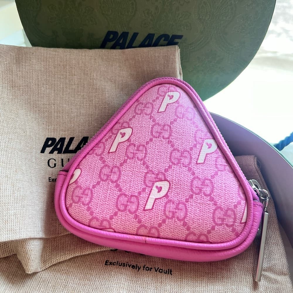GUCCI x PALACE Pink Triferg Supreme GG Pink Coin Purse Limited Edition wit BOX