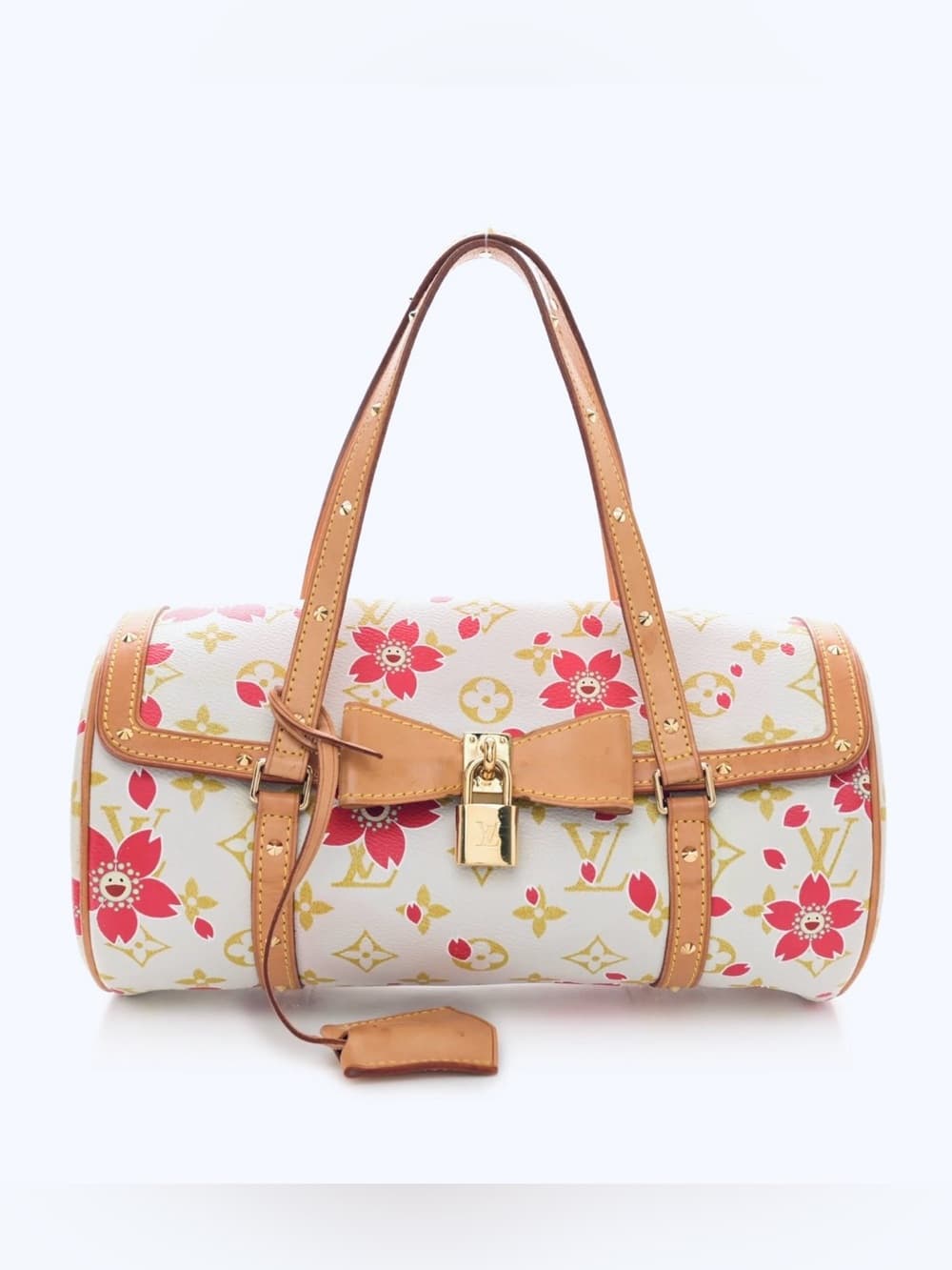 Louis Vuitton Cherry Blossom Papillon Takashi Murakami White Monogram Bag Rare
