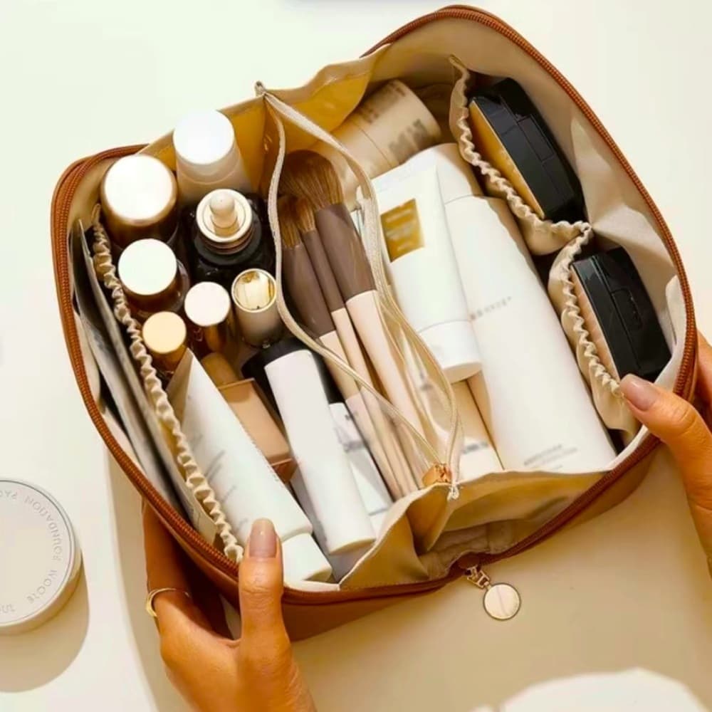 NEW Make Up Travel Toiletries Carry On Personal Bag 3 Separate Compartments