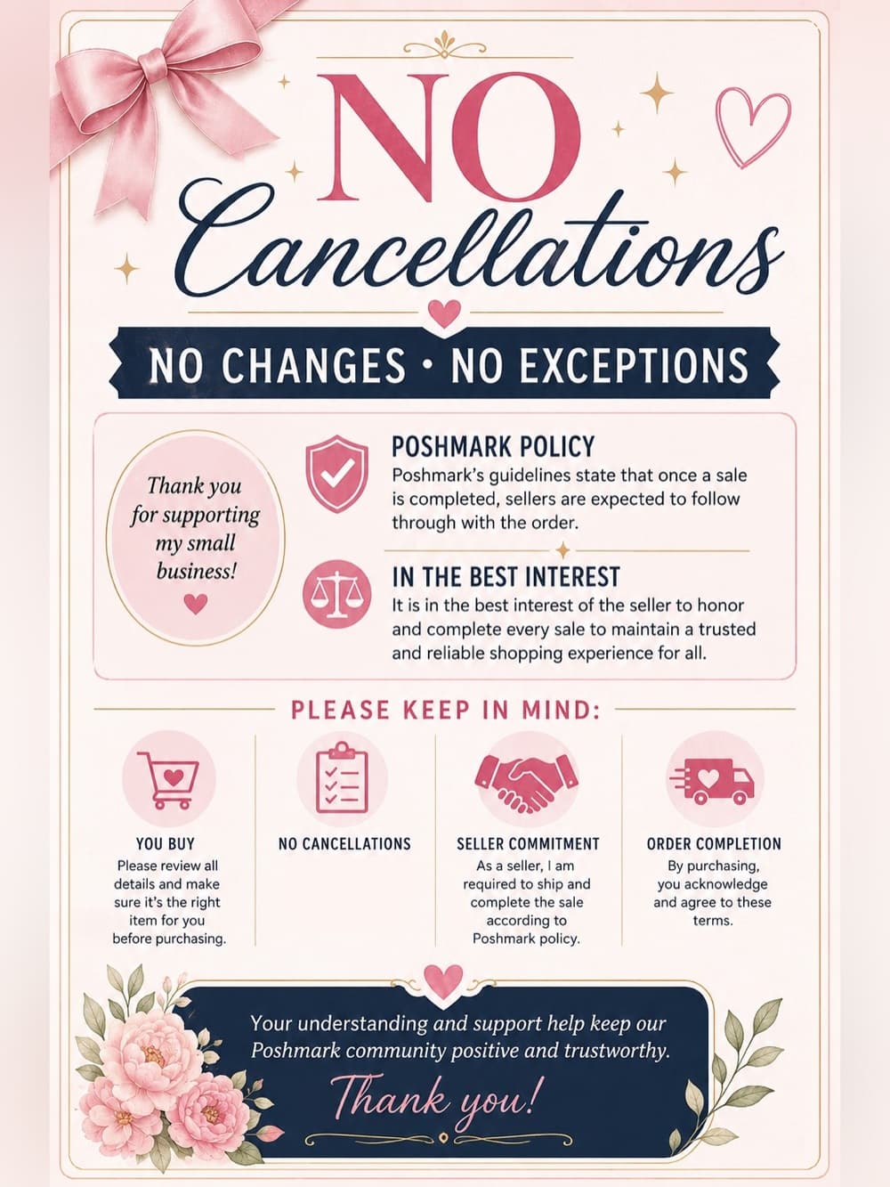 Please Review, ask questions, there are No Cancellations
