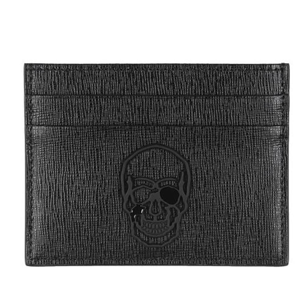 NEW Philipp Plein Limited Edition Black Leather Skull Credit Card Holder in Box