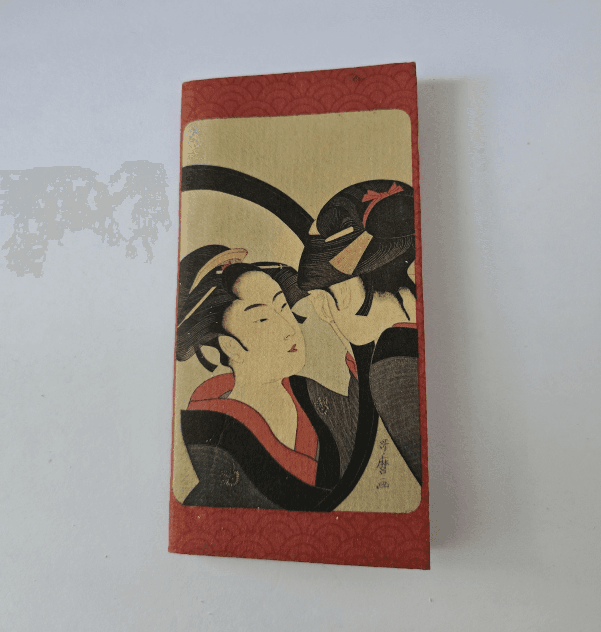 Vintage Japanese Wagami Rice Paper Wallet with the original interior paper pad.