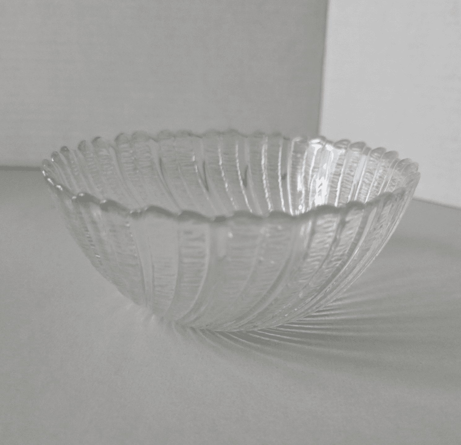 Set of 6 Vintage Arcoroc France Seabreeze Clear Glass Swirl Bowls 5.5"