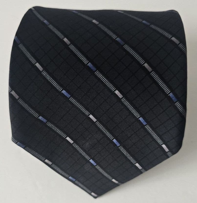 Vintage W.H. Prescott Silk Tie Striped 1980s-1990s 4" Wide