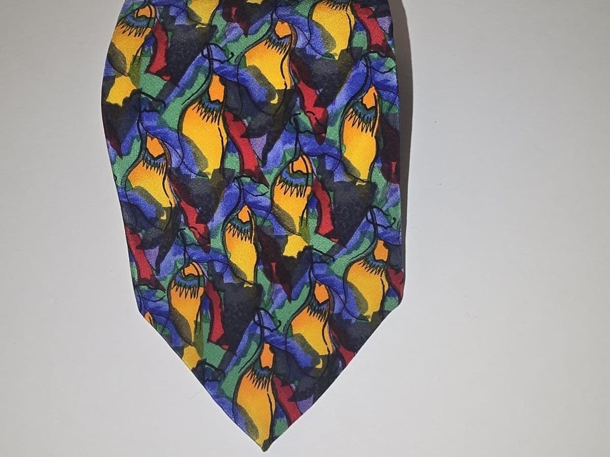 Vintage Stonehenge Ltd Cocktail Collection Silk Tie 90s Novelty Hand Sewn
