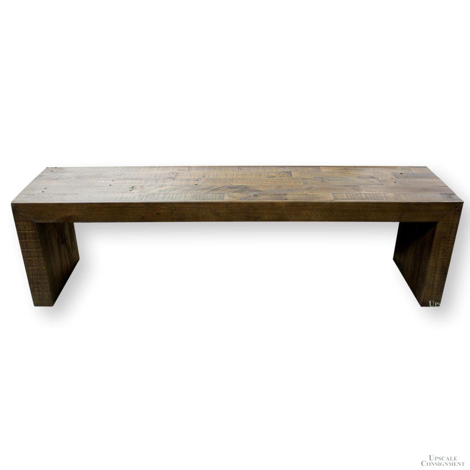 Ashley Long Wooden Bench - Brown