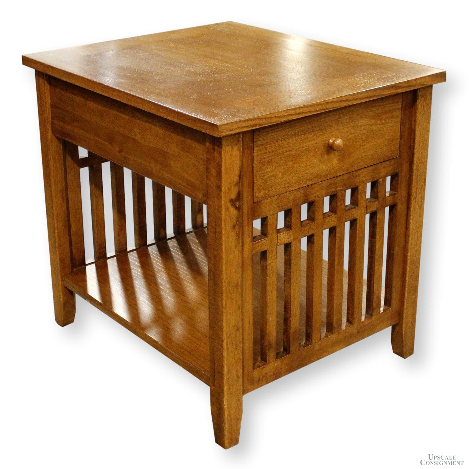 Mission Oak End Table w/Drawer