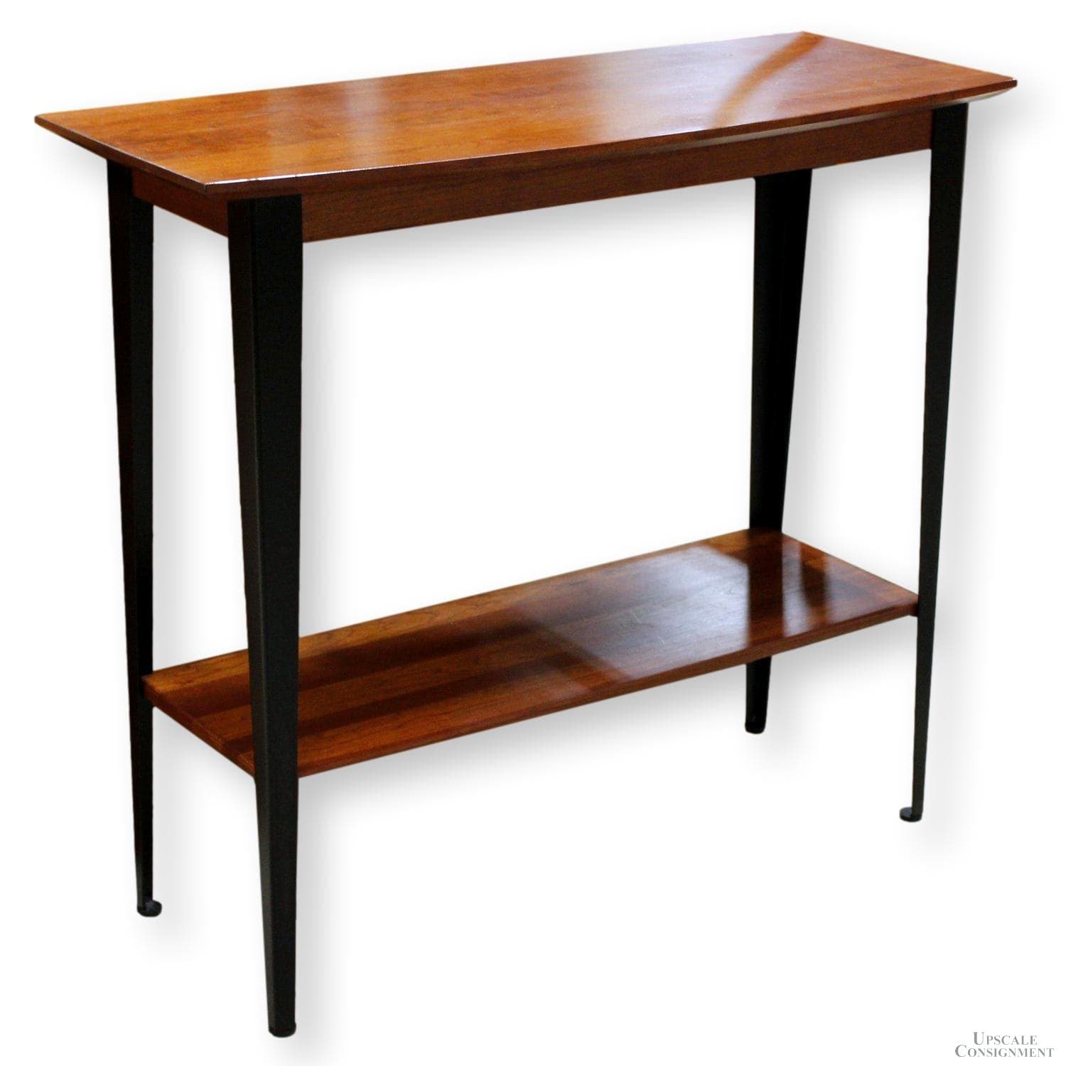 Ethan Allen Wood & Metal Console Table - Two-Tone