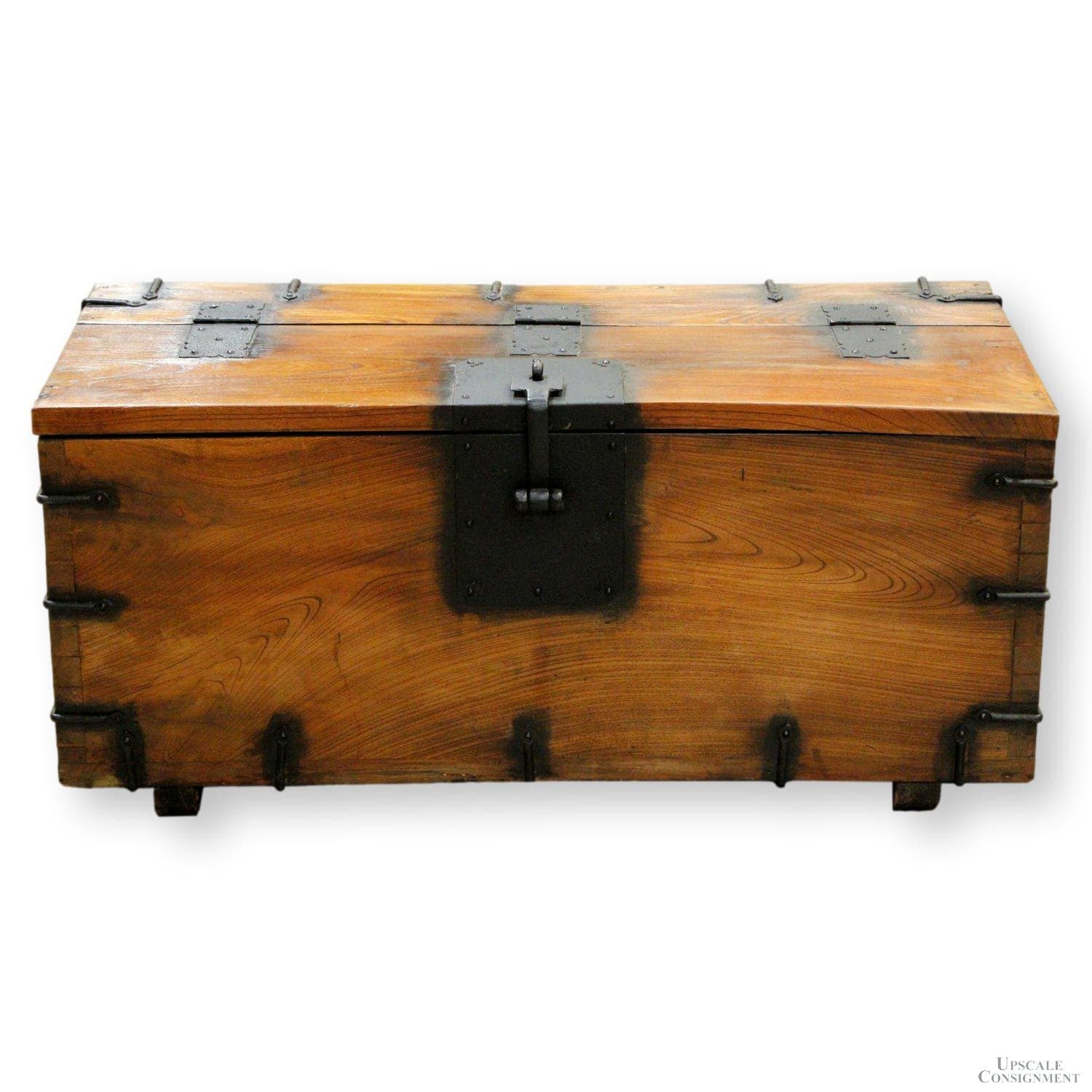 Rustic Mahogany & Iron Blanket Chest