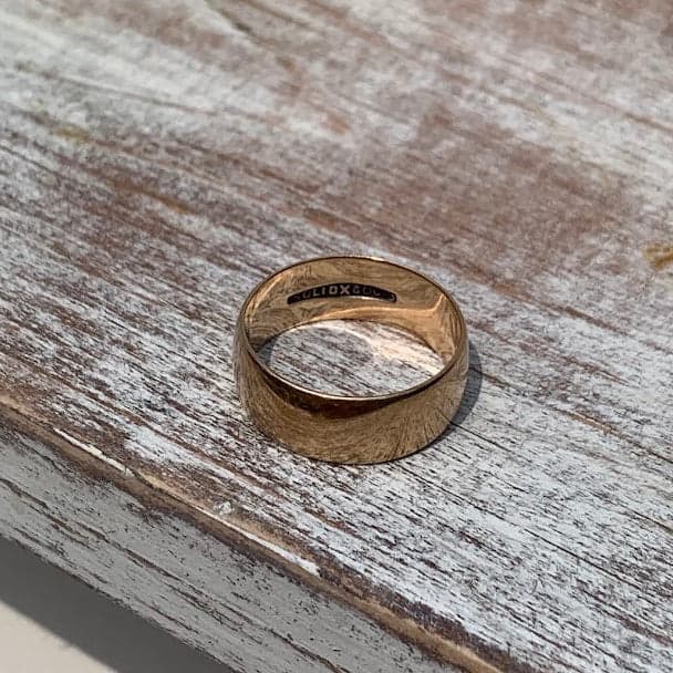 Vintage 14K Gold Cigar Band Ring | 5.8g | Size 10