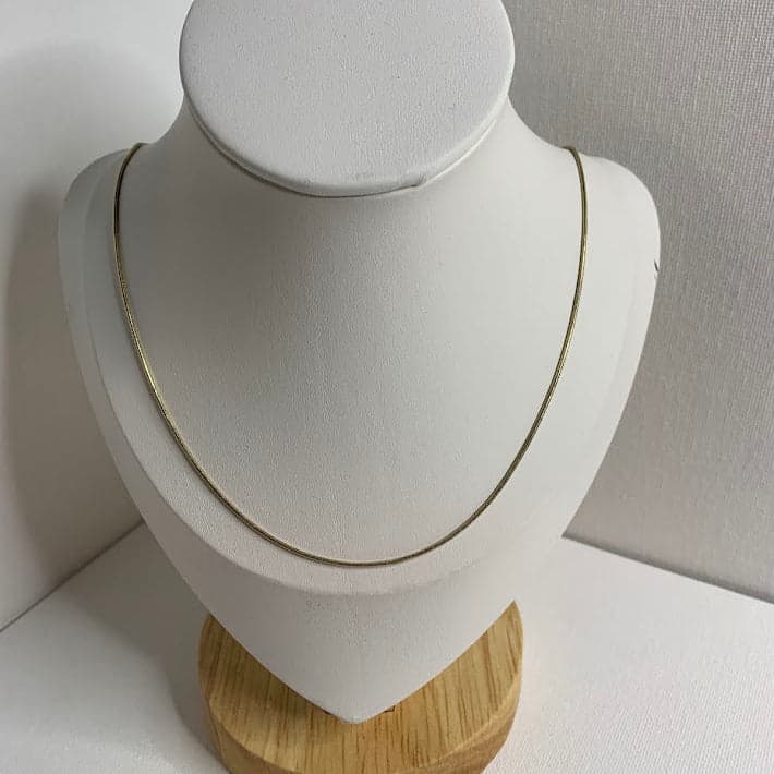 Solid 14K Gold Snake Chain Necklace | 20" | 1mm | 4.28g