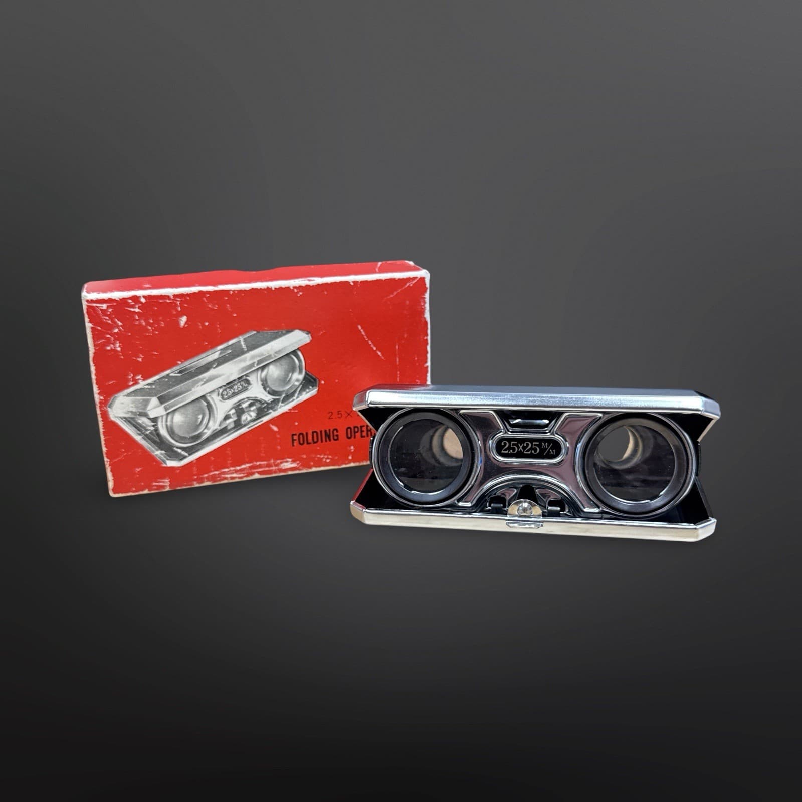 Vintage Sport Glass Folding Opera Glass 2.5× – Made in Japan in Original Box