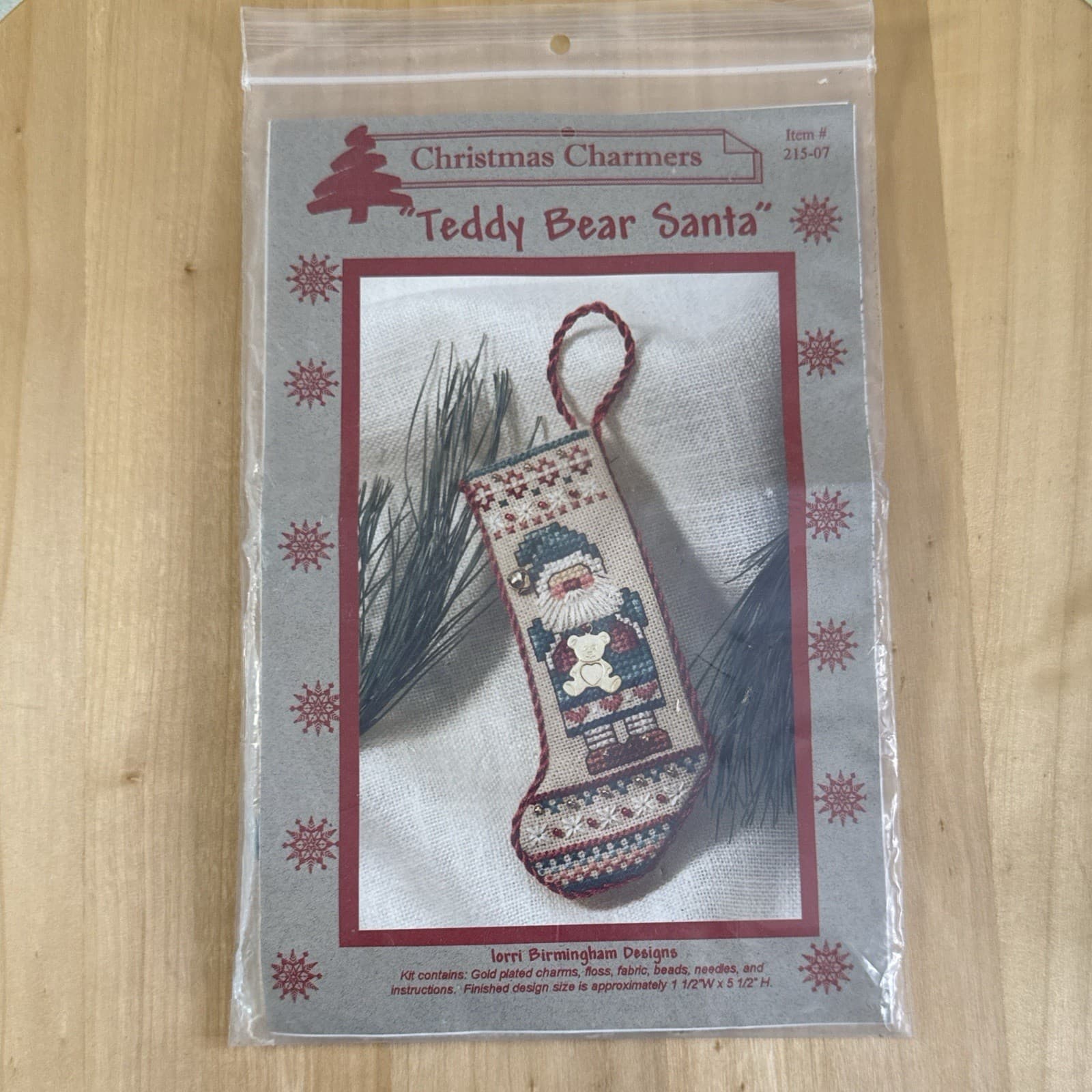 Vintage Teddy Bear Santa Little Christmas Charmers Birmingham Cross Stitch 1996