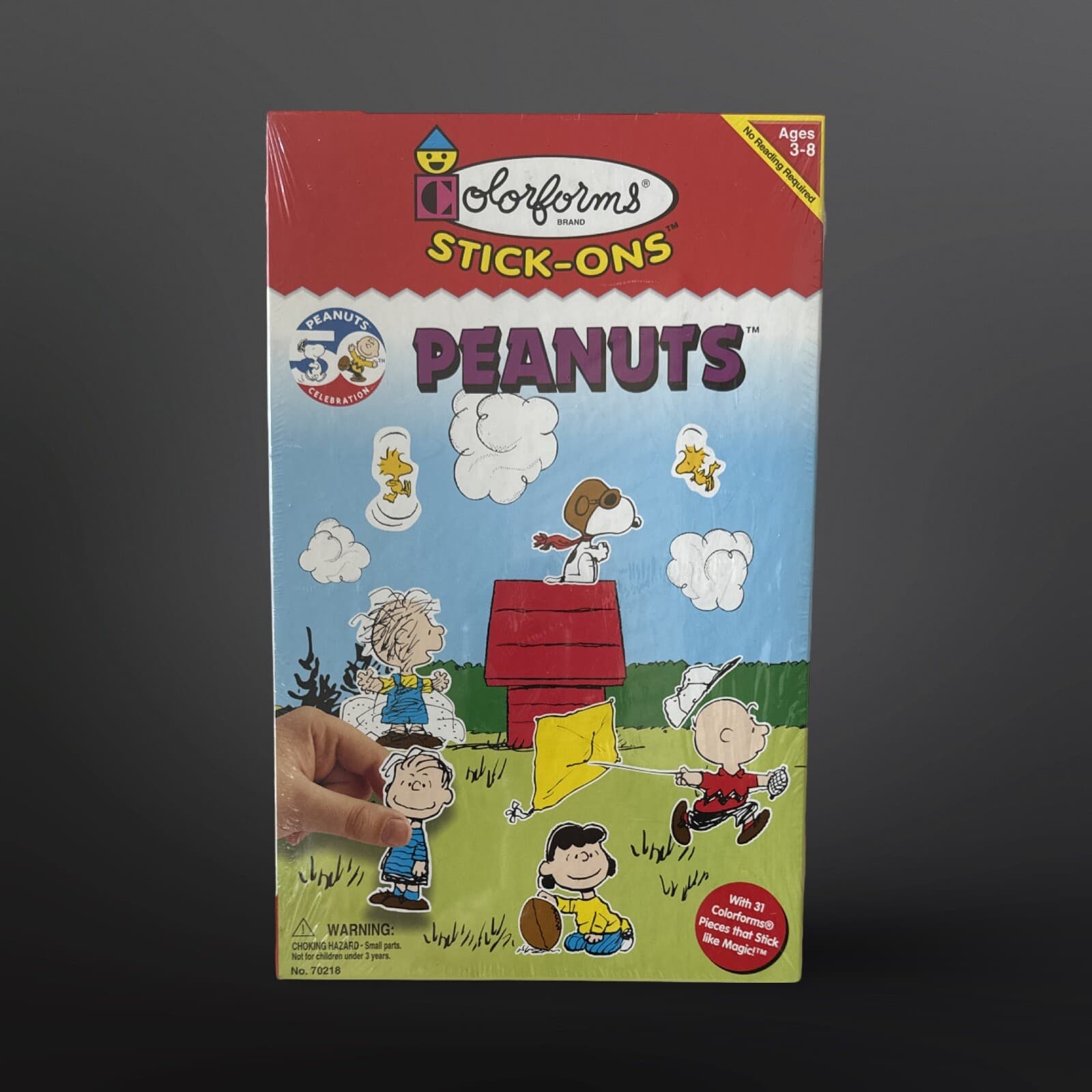New SEALED Colorforms Peanuts Stick-On Game 1999 Sealed Snoopy 50 No. 70218