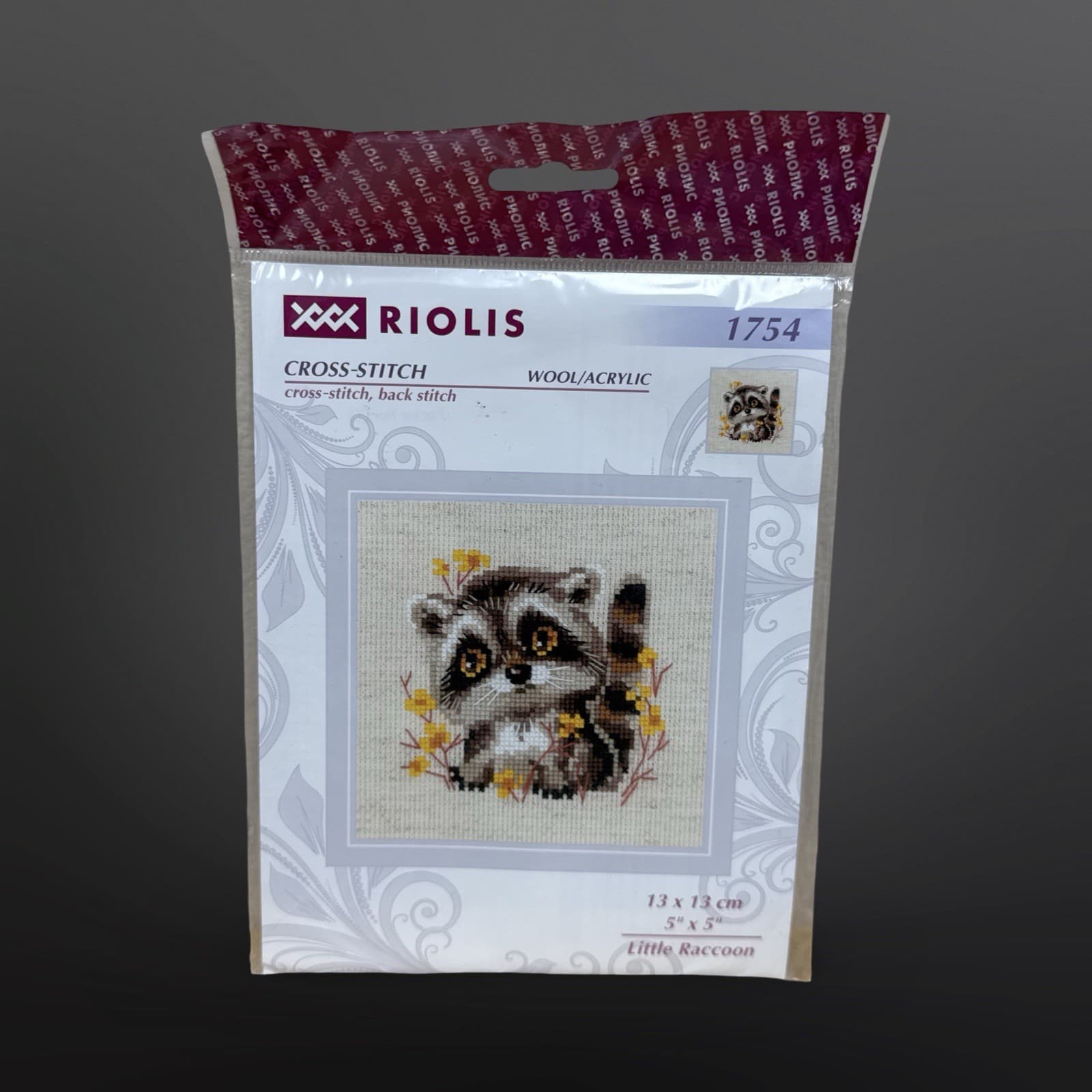 Riolis Little Raccoon Counted Cross Stich Kit 1754 New Sealed