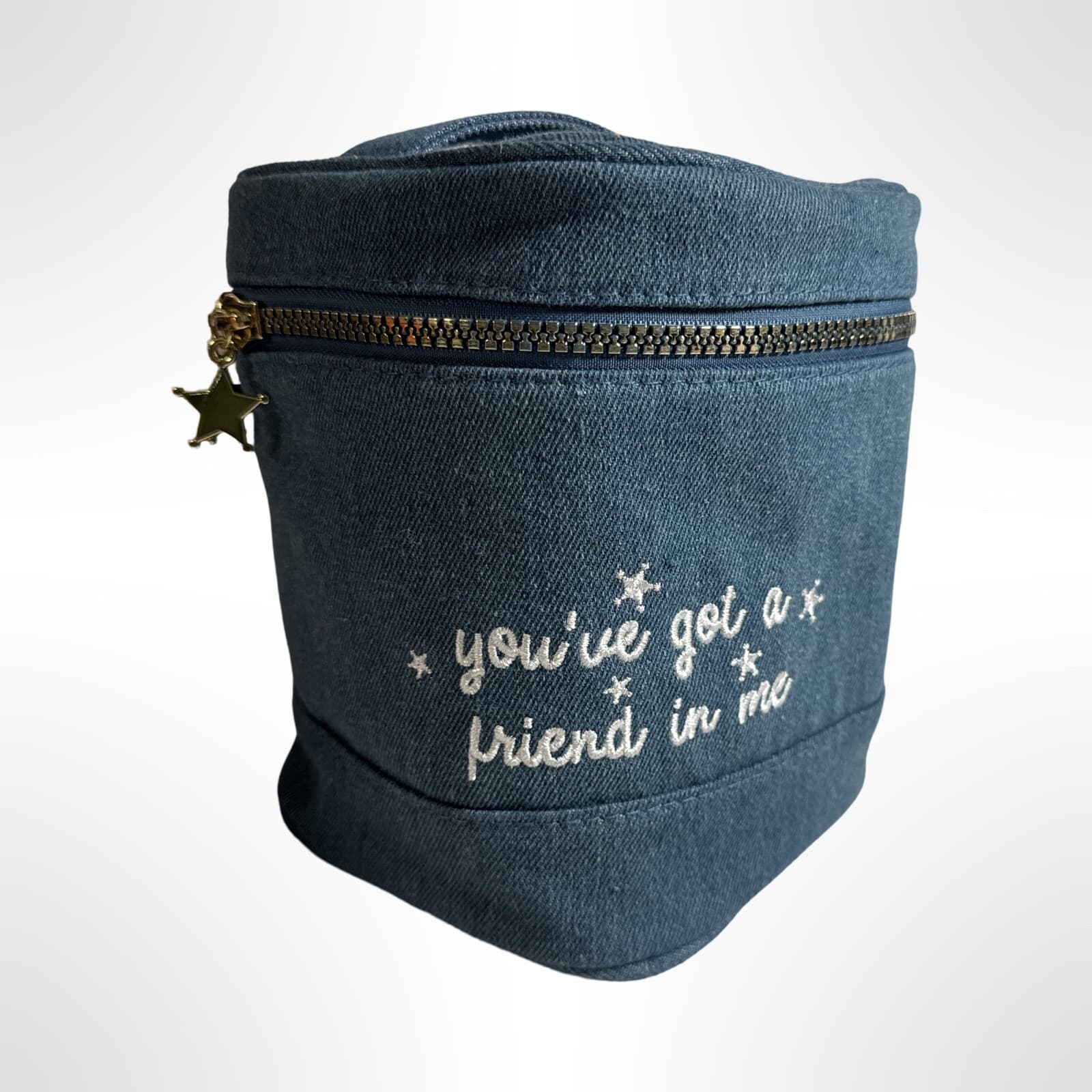 Disney Pixar Cosmetics Bag Ulta Beauty You’ve Got A Friend In Me Blue Denim